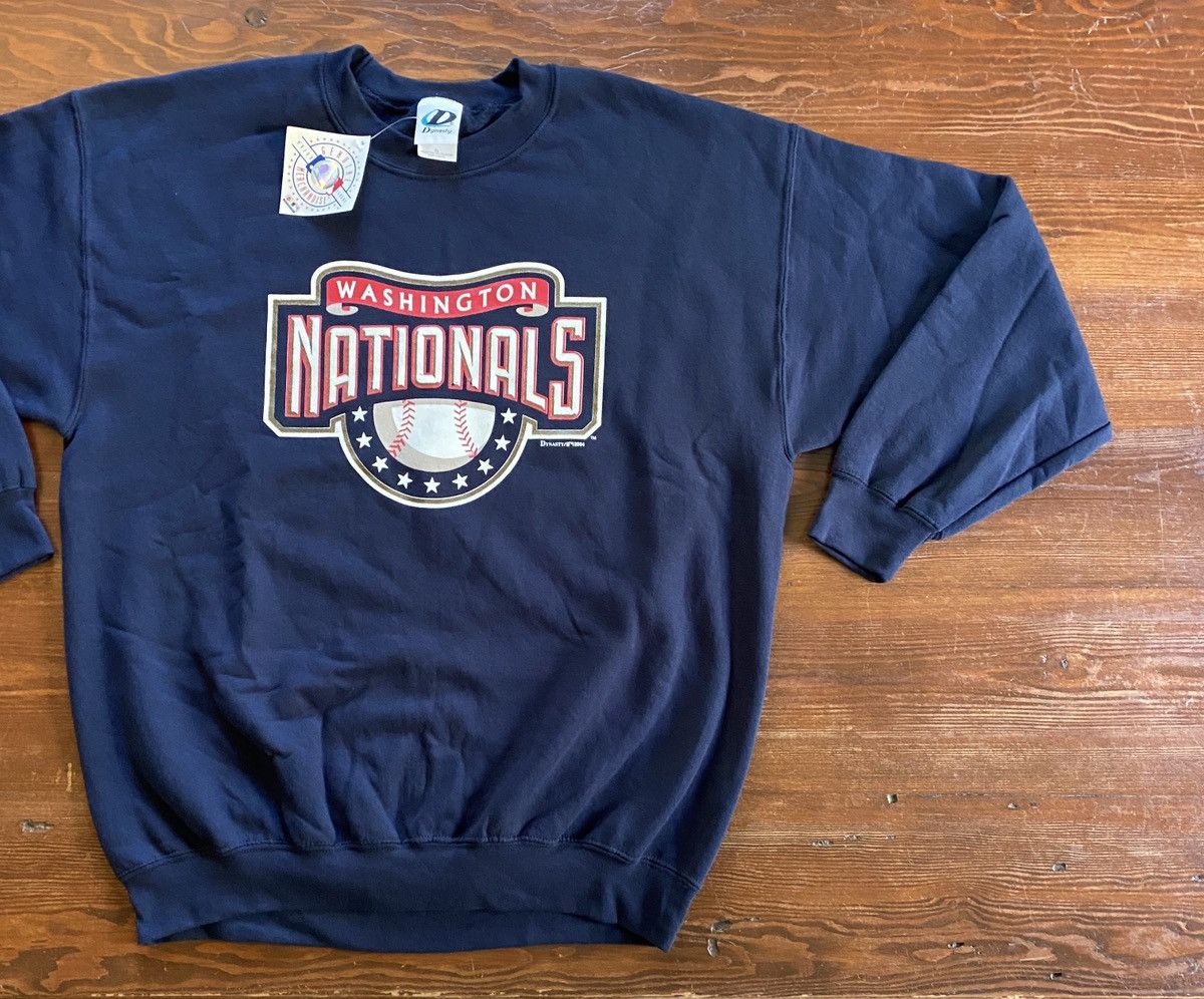 MLB Vintage ‘04 NWT Washington Nationals Crewneck Sweatshirt New Size US XL / EU 56 / 4 - 1 Thumbnail