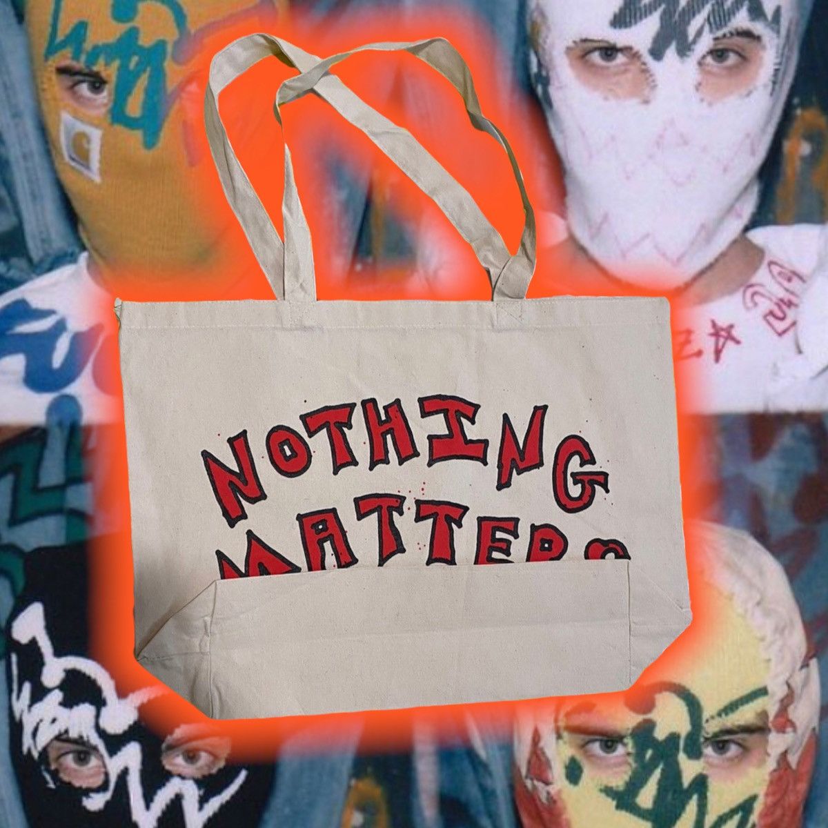 Asspizza 🆕 Life Sucks 730 🎃 NoTHiNG MaTTeRs ToTe 👜 Size ONE SIZE - 3 Thumbnail