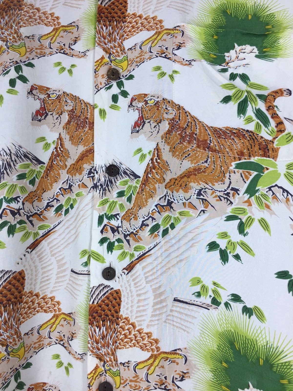Japanese Brand × Toyo Enterprises VINTAGE JAPANESE TIGER MOTIF SUKAJAN CAMP COLLAR Size US L / EU 52-54 / 3 - 5 Thumbnail
