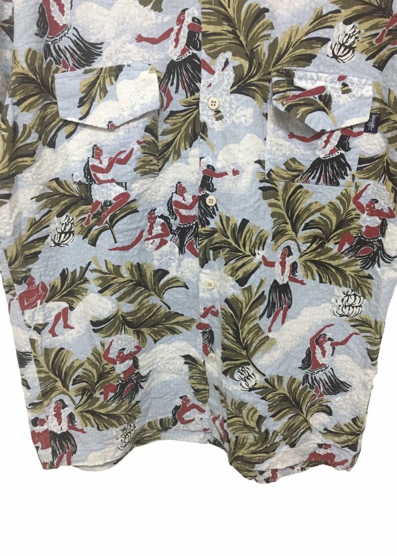 Stussy 2000s STUSSY Double pocket Hula girl Hawaiian shirt Size US M / EU 48-50 / 2 - 5 Thumbnail