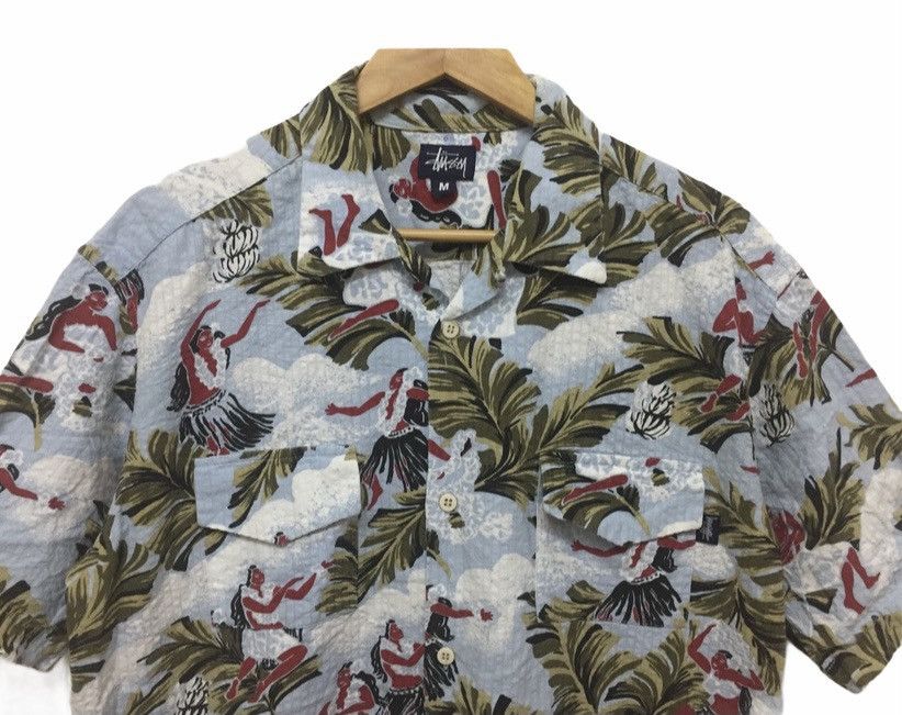 Stussy 2000s STUSSY Double pocket Hula girl Hawaiian shirt Size US M / EU 48-50 / 2 - 4 Thumbnail