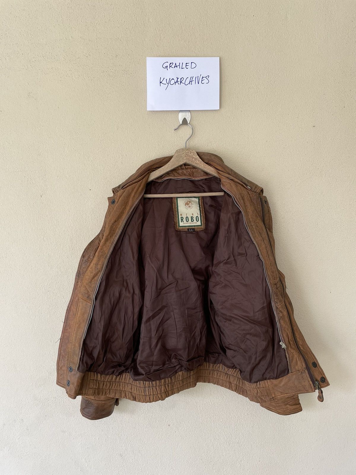 Genuine Leather × Vintage MEN’S ROBO FLYING JACKET MEN Size US M / EU 48-50 / 2 - 8 Thumbnail