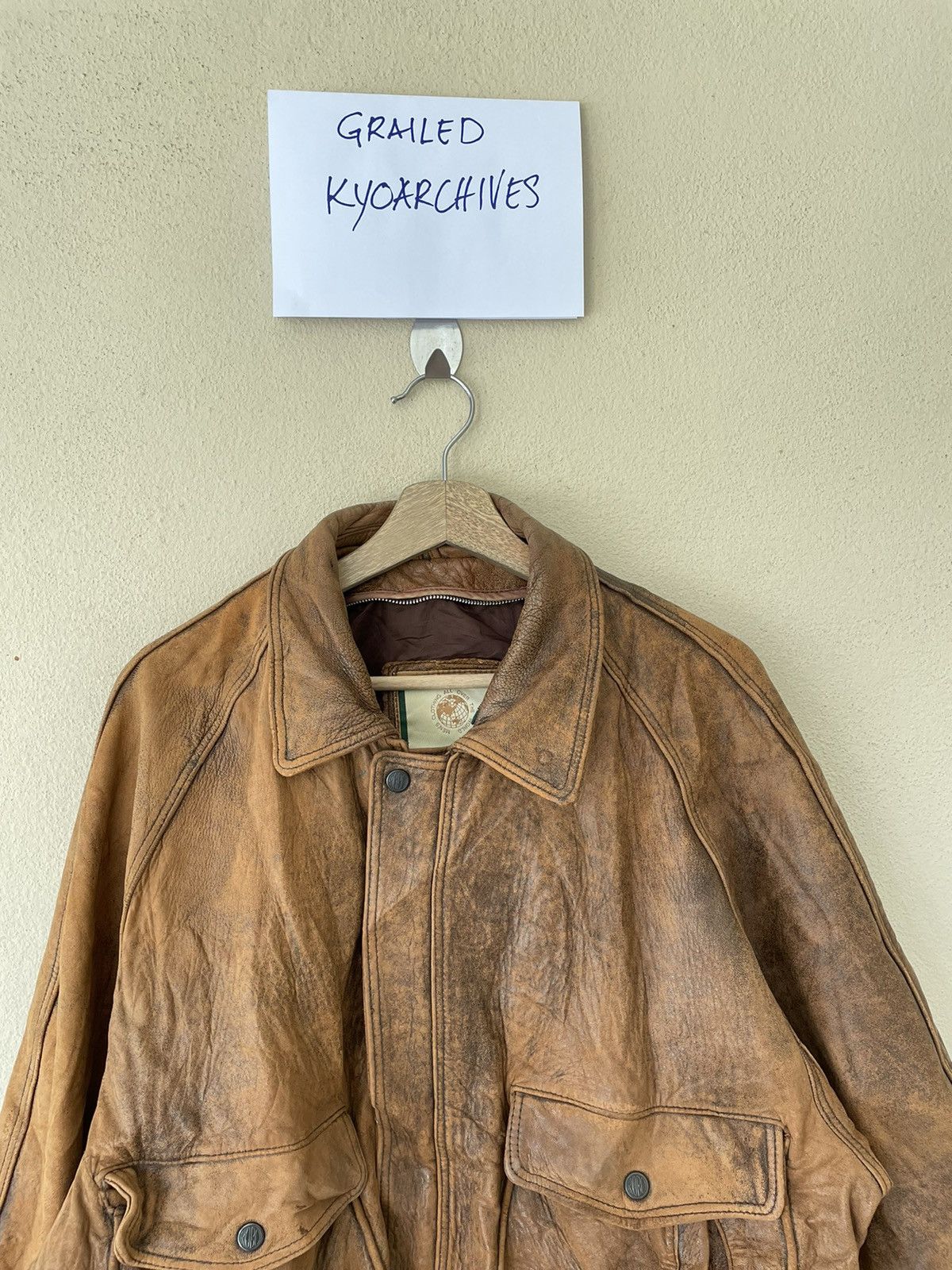 Genuine Leather × Vintage MEN’S ROBO FLYING JACKET MEN Size US M / EU 48-50 / 2 - 3 Thumbnail