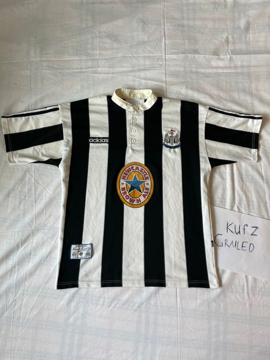 Adidas Vintage 90s Adidas Newcastle United 1995-97 Home Jersey L