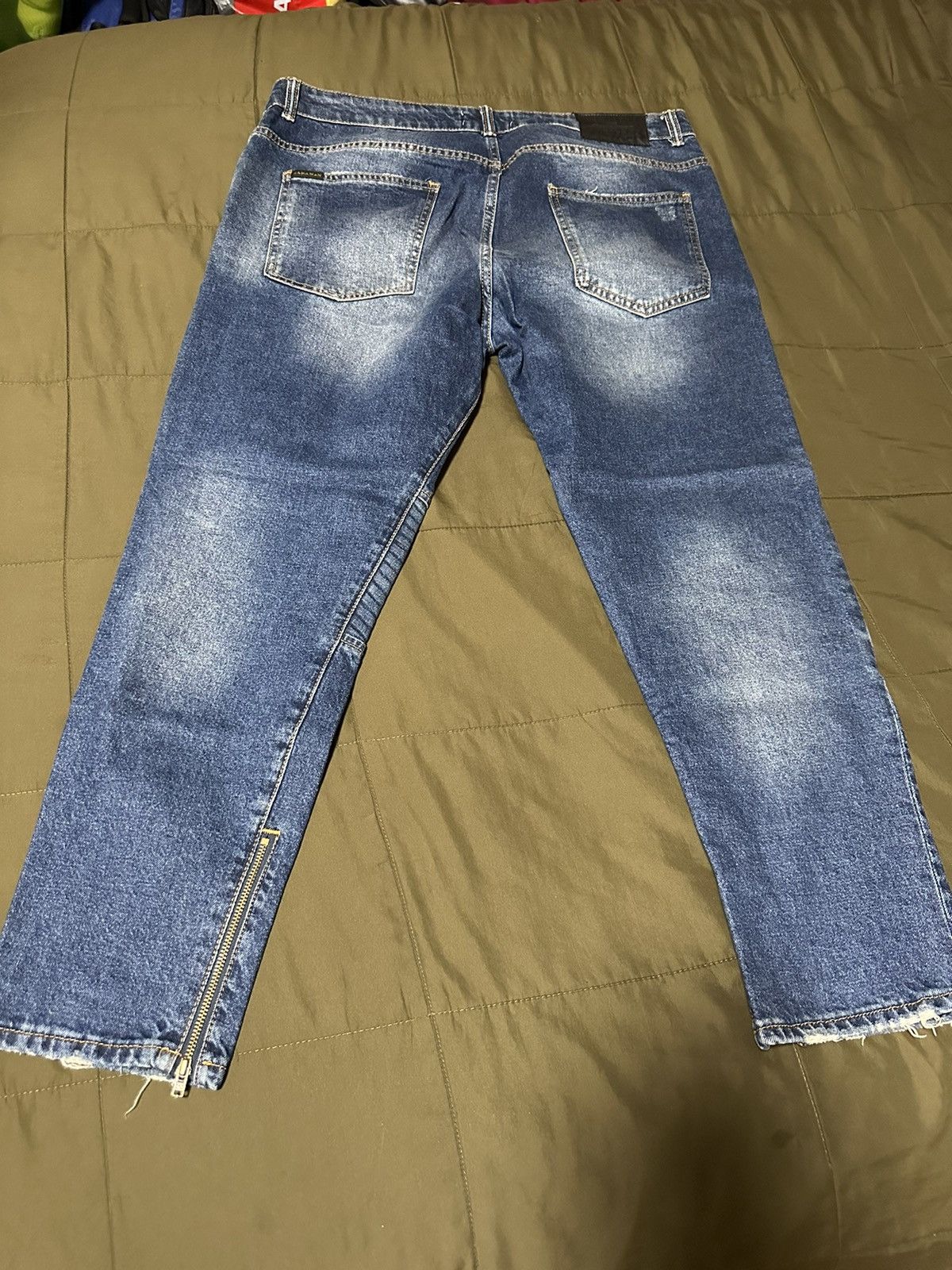 Zara Cropped Biker Denim Size US 36 / EU 52 - 3 Thumbnail