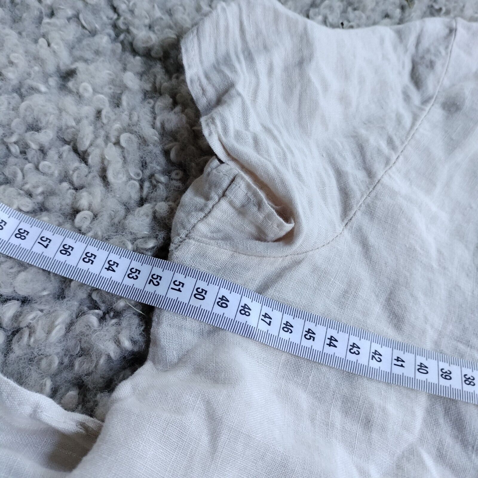 Other Valentina Naldi Top Linen Babydoll Gauze Boho Made in Italy Size M / US 6-8 / IT 42-44 - 7 Thumbnail