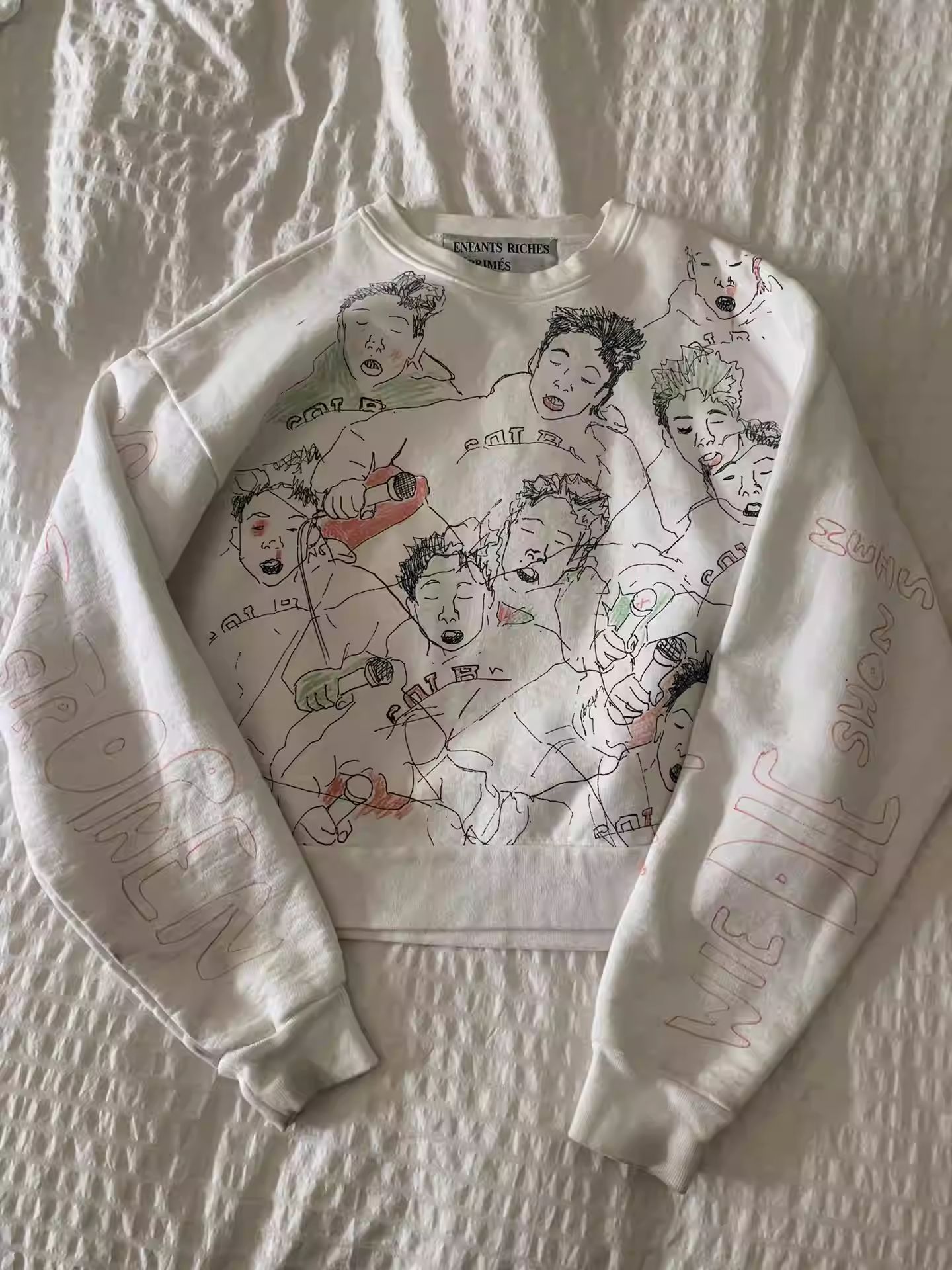 Pre-owned Enfants Riches Deprimes Graphic Sweatshirt In White