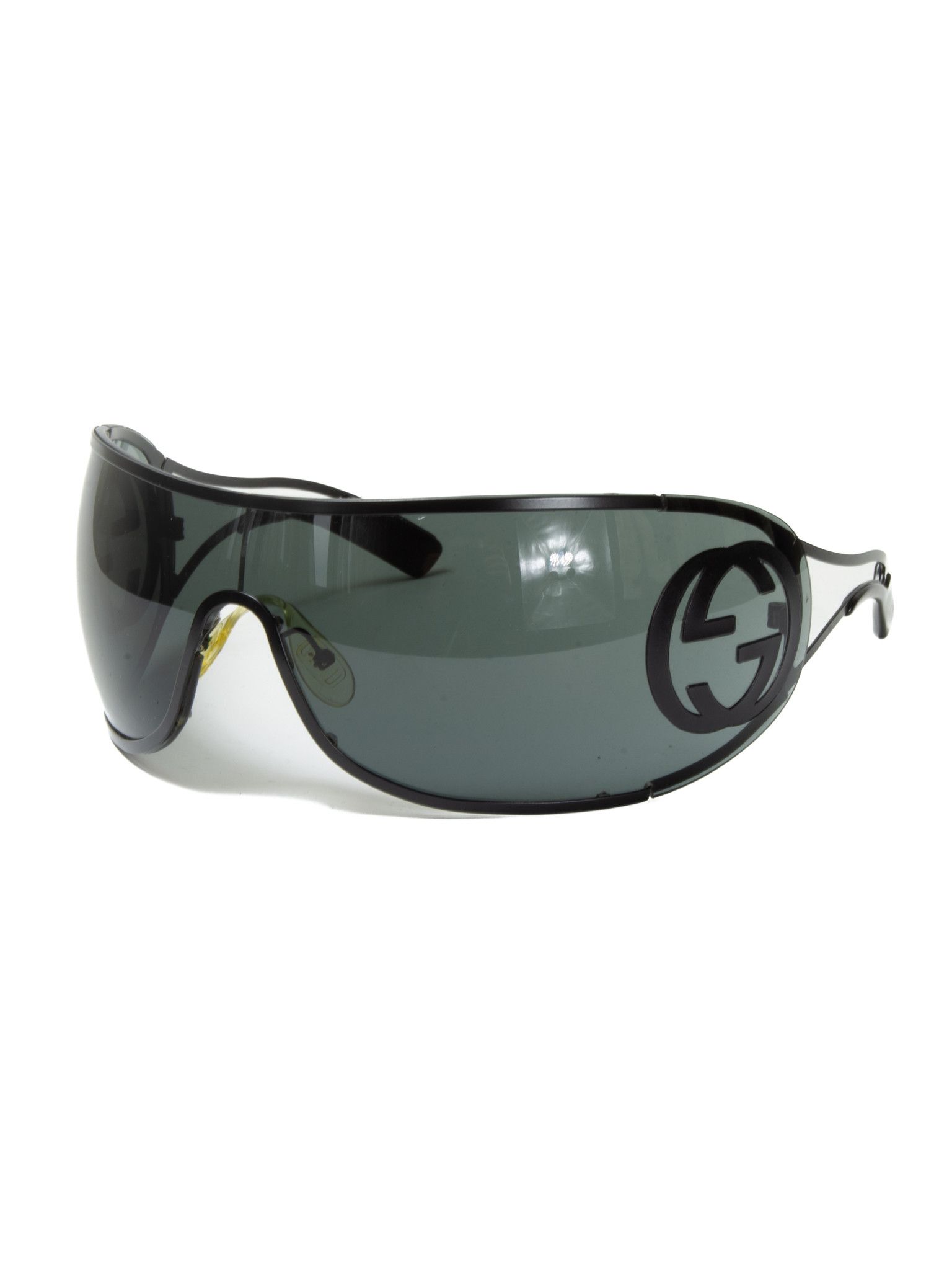 image of Gucci Mask Sunglasses in Navy Blue, Women's