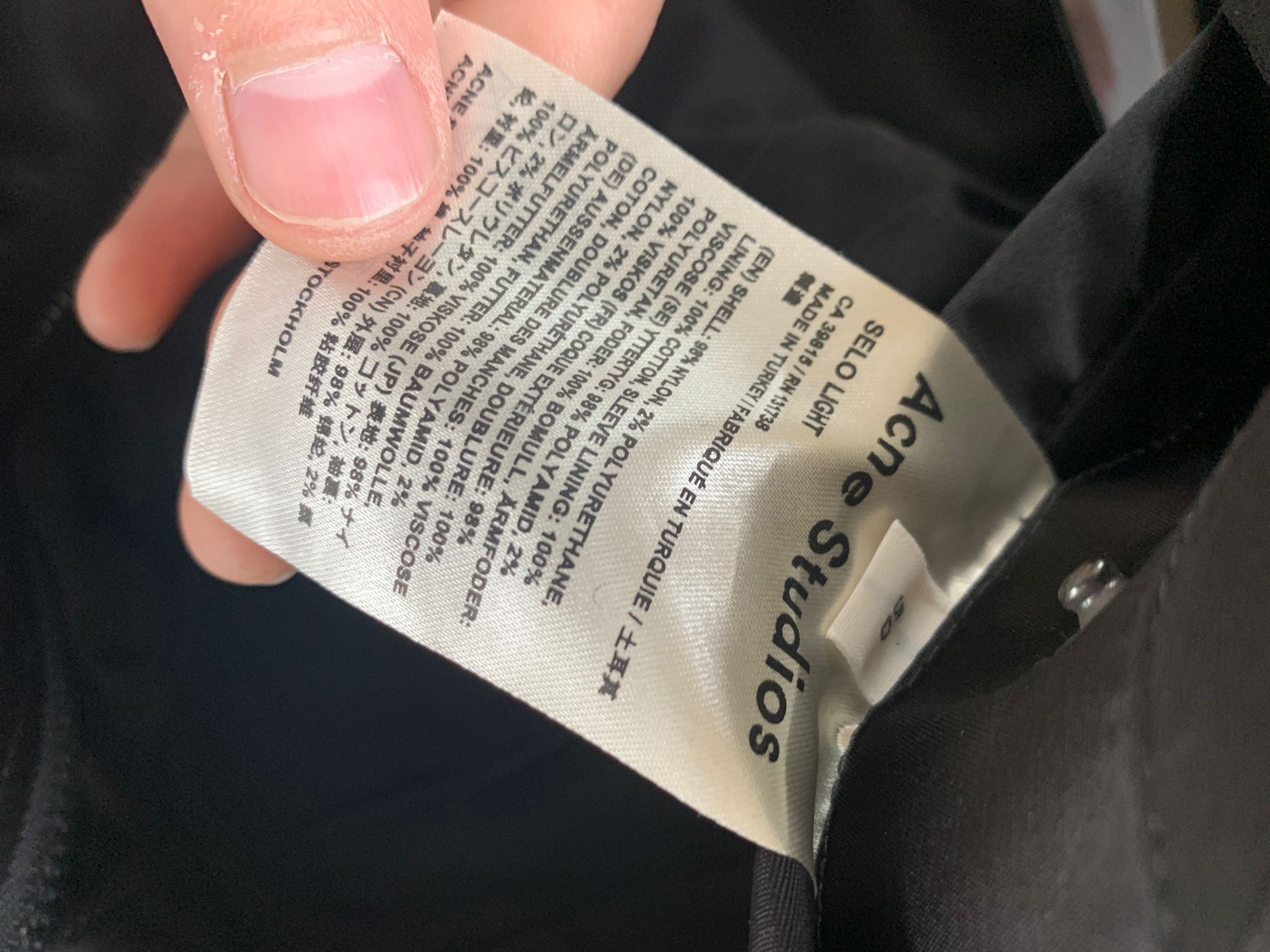Acne Studios Selo Light Jacket in Black Size US M / EU 48-50 / 2 - 11 Thumbnail