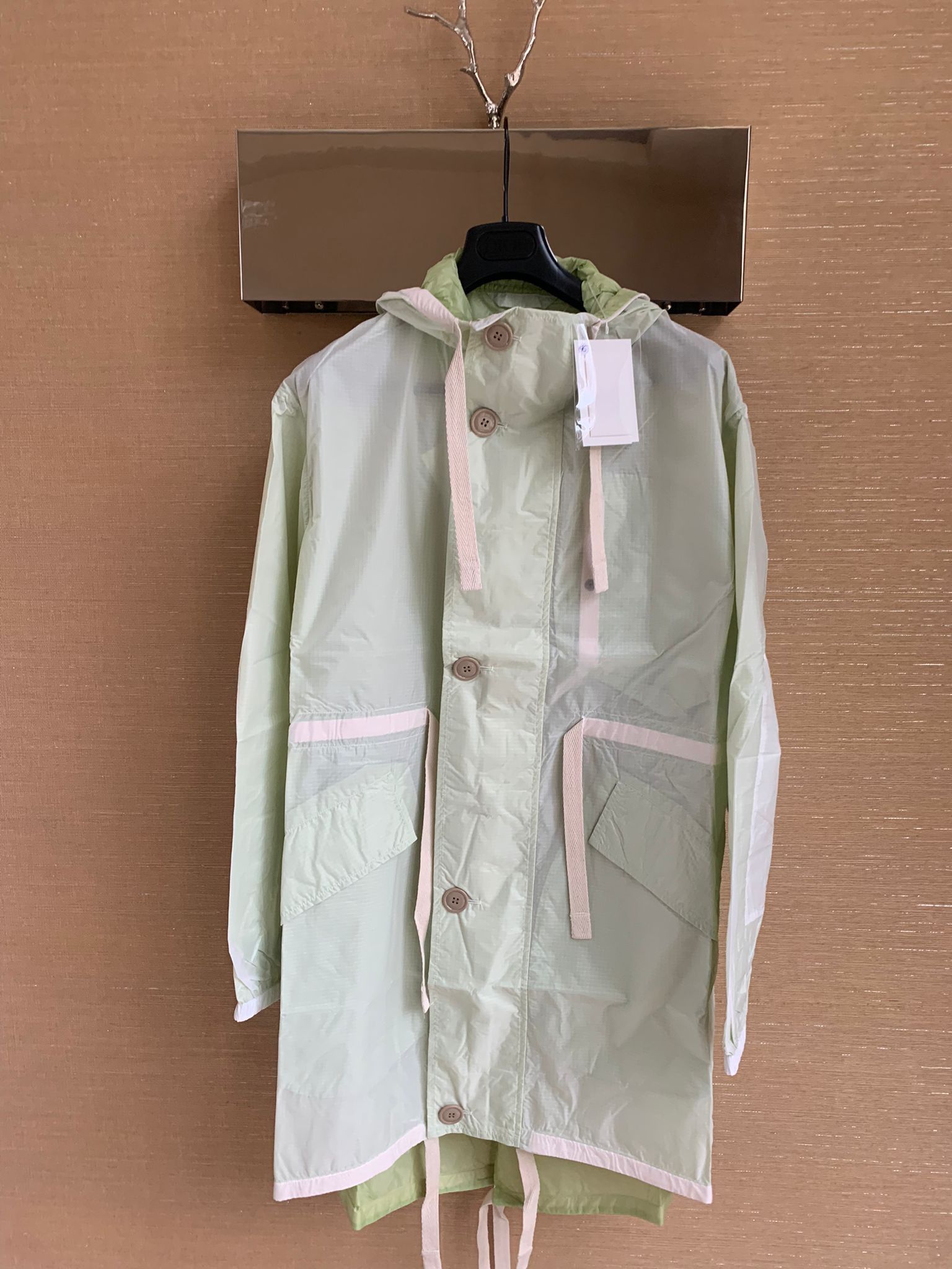 image of Acne Studios Fn-Mn-Outw000069 Light Parka In Light Green, Men's (Size Small)