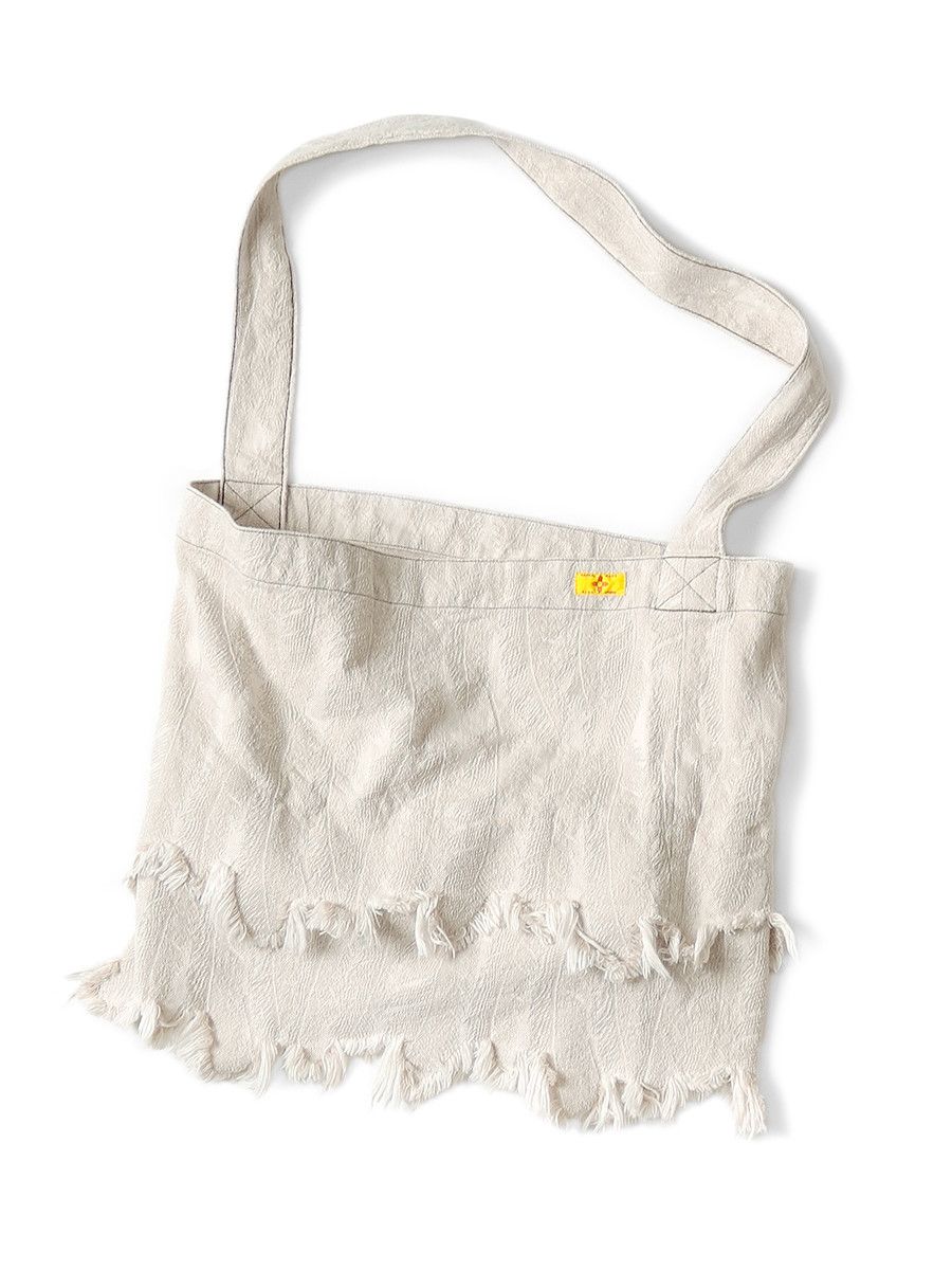 Kapital Kapital White Denim Feather Book Tote Bag Size ONE SIZE - 1 Thumbnail