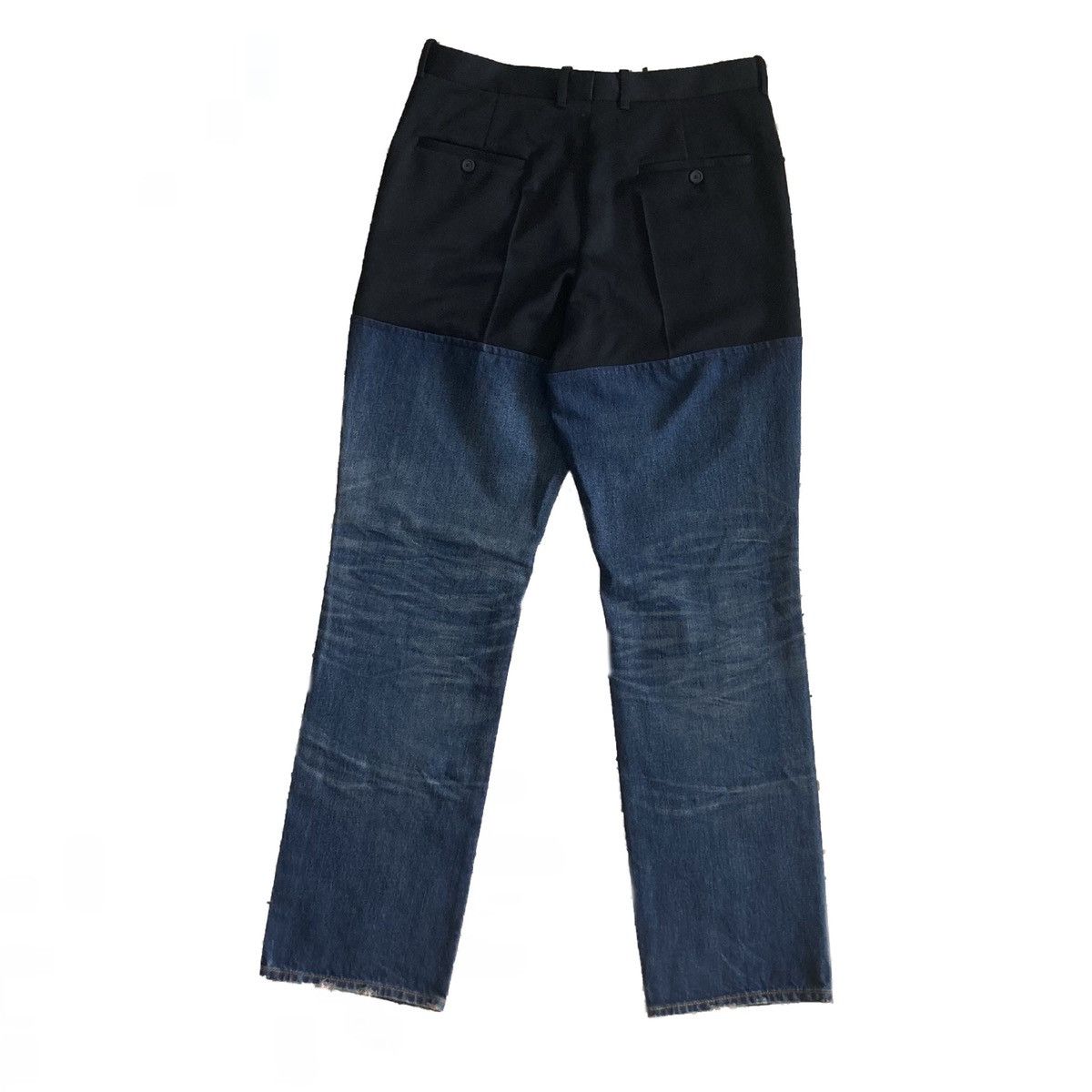 Balenciaga Balenciaga FW20 Contrast Paneled Straight Fit Jeans Size 48 Size US 32 / EU 48 - 2 Thumbnail