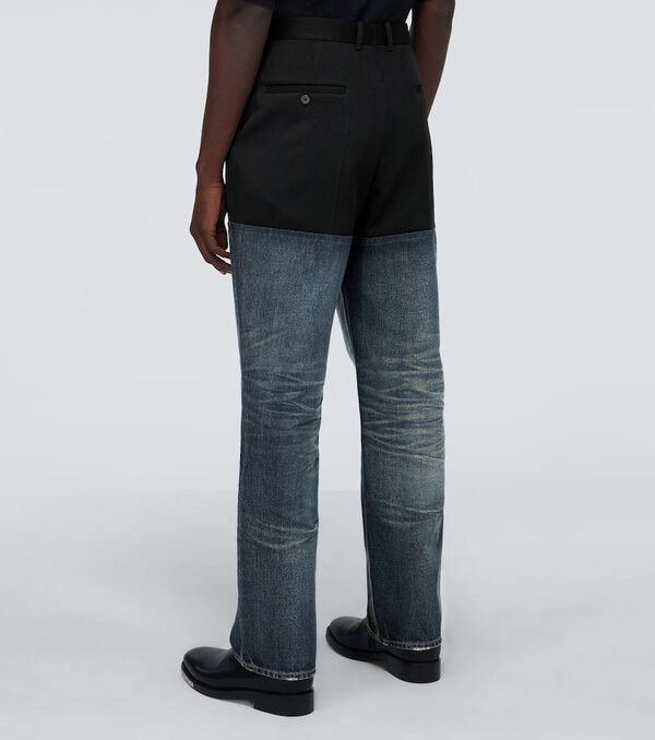 Balenciaga Balenciaga FW20 Contrast Paneled Straight Fit Jeans Size 48 Size US 32 / EU 48 - 4 Thumbnail