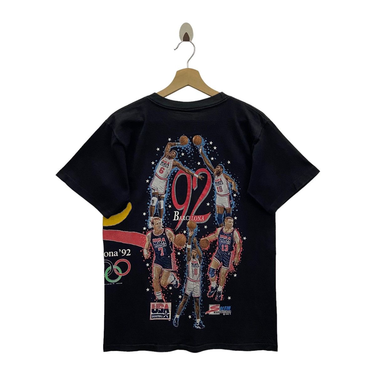 NBA × Salem Sportswear × USA Olympics Vtg 90’s NBA Team USA Basketball Olympic Barcelona Fullprint Size US M / EU 48-50 / 2 - 2 Thumbnail