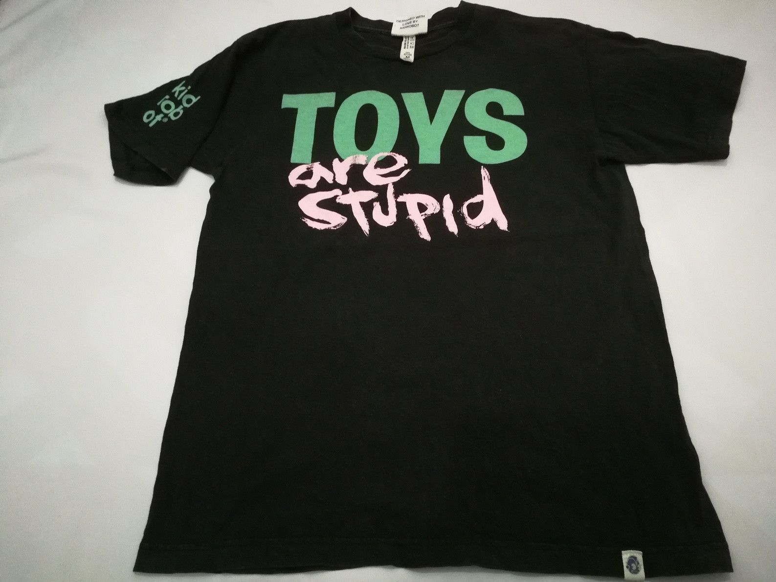 Japanese Brand Mens Kid Robot Toys Are Stupid Tee T-Shirt Black Size US M / EU 48-50 / 2 - 1 Thumbnail