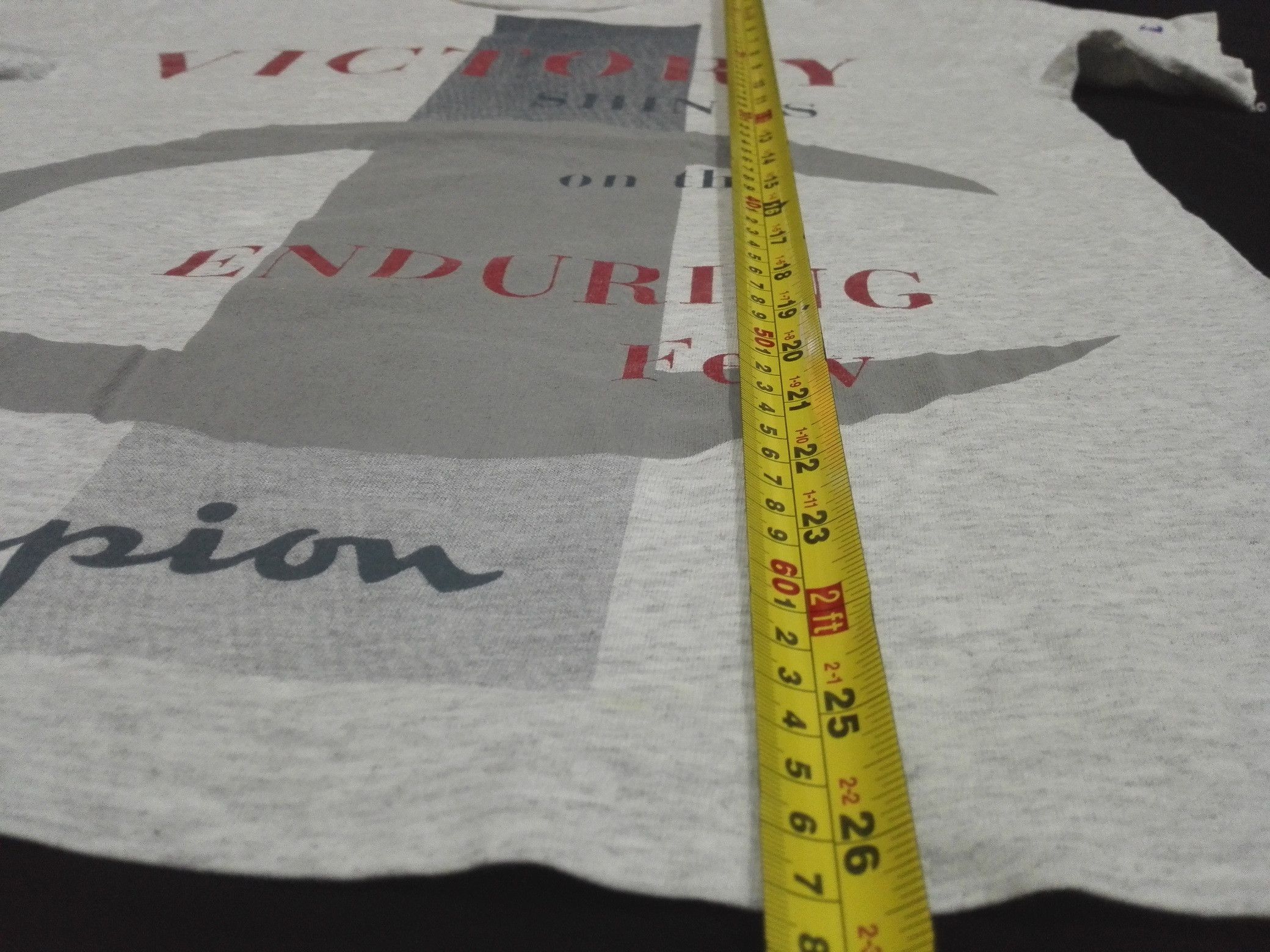 Champion Vintage Champion 80s Big Logo Gray Tee Single Stitch Size US M / EU 48-50 / 2 - 6 Thumbnail