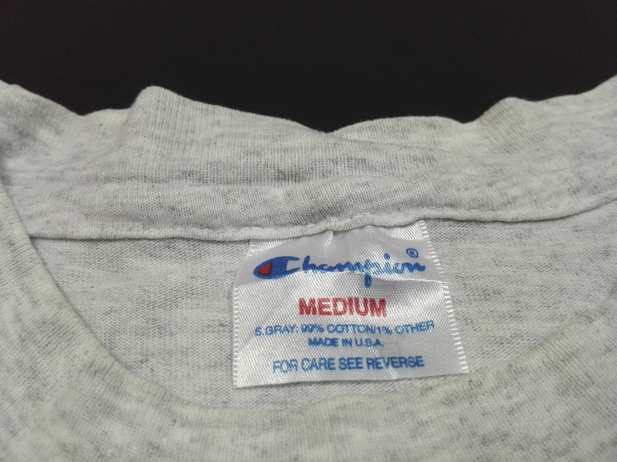 Champion Vintage Champion 80s Big Logo Gray Tee Single Stitch Size US M / EU 48-50 / 2 - 3 Thumbnail