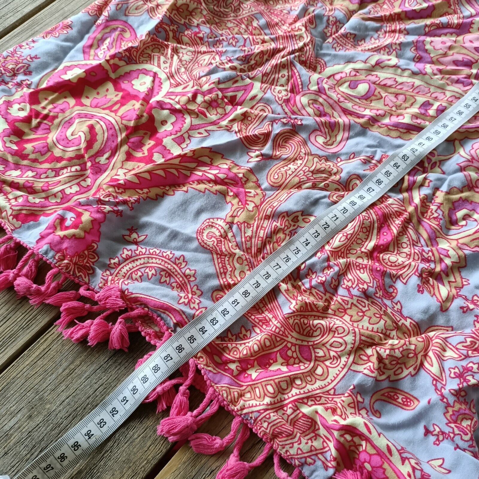 Designer Adrift Dress Pink Floral Paisley Mini Shift Bell Sleeve Size M / US 6-8 / IT 42-44 - 8 Thumbnail