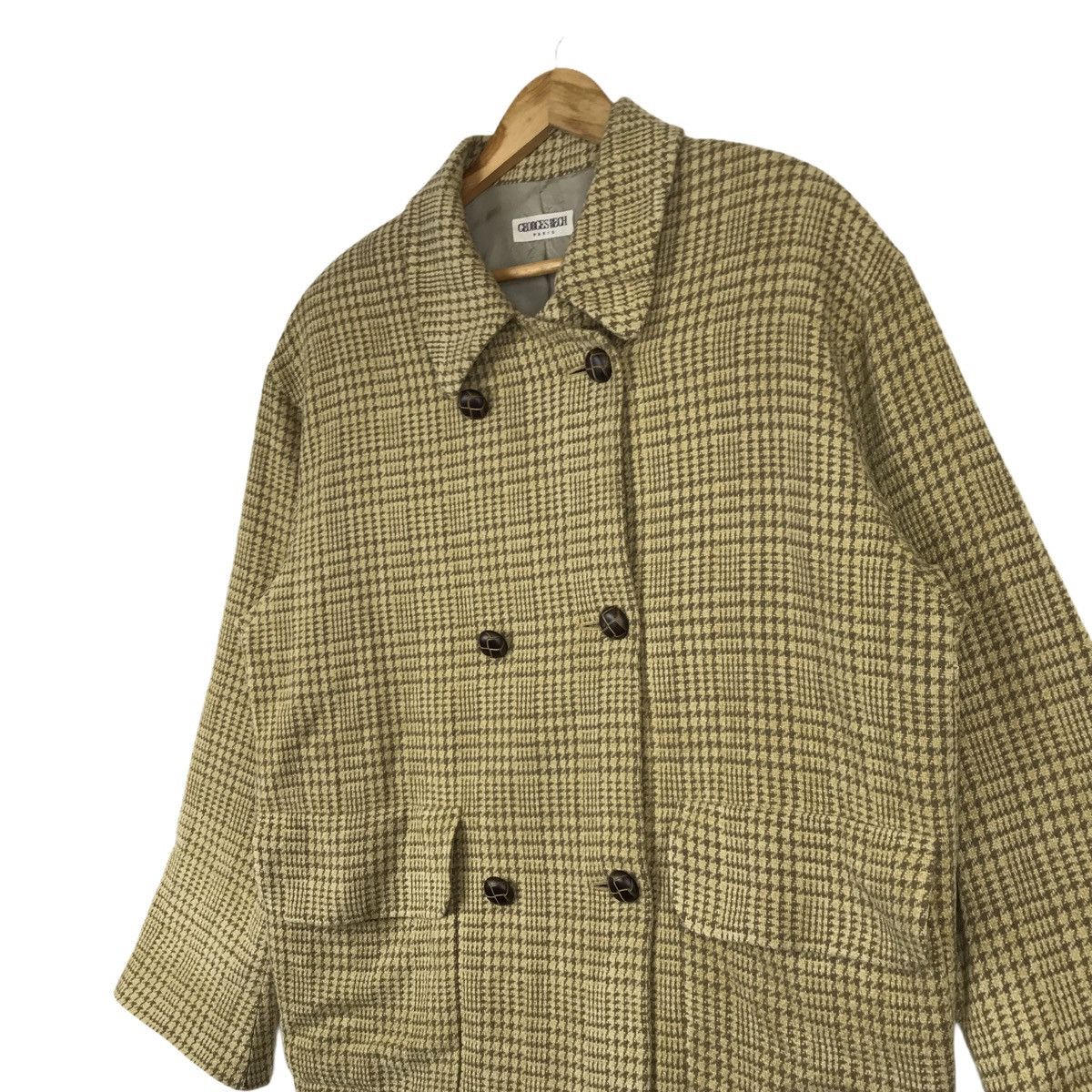 Other × Vintage Vintage 90s Georges Rech Paris Checkered Plaid Coat Jacket Size US L / EU 52-54 / 3 - 4 Thumbnail