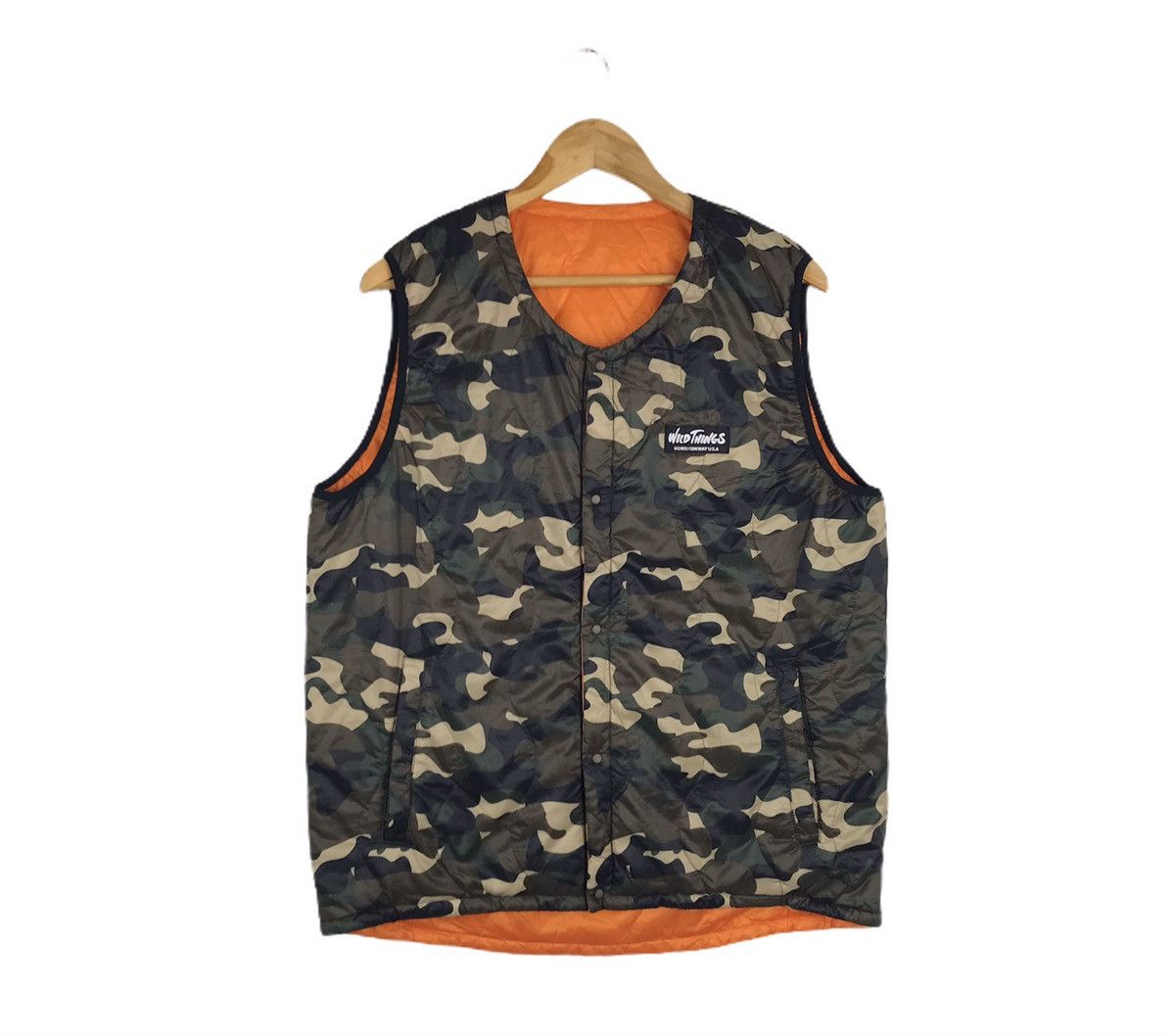 Wild Things Sleeveless Camouflage Reversible Puffer Jacket
