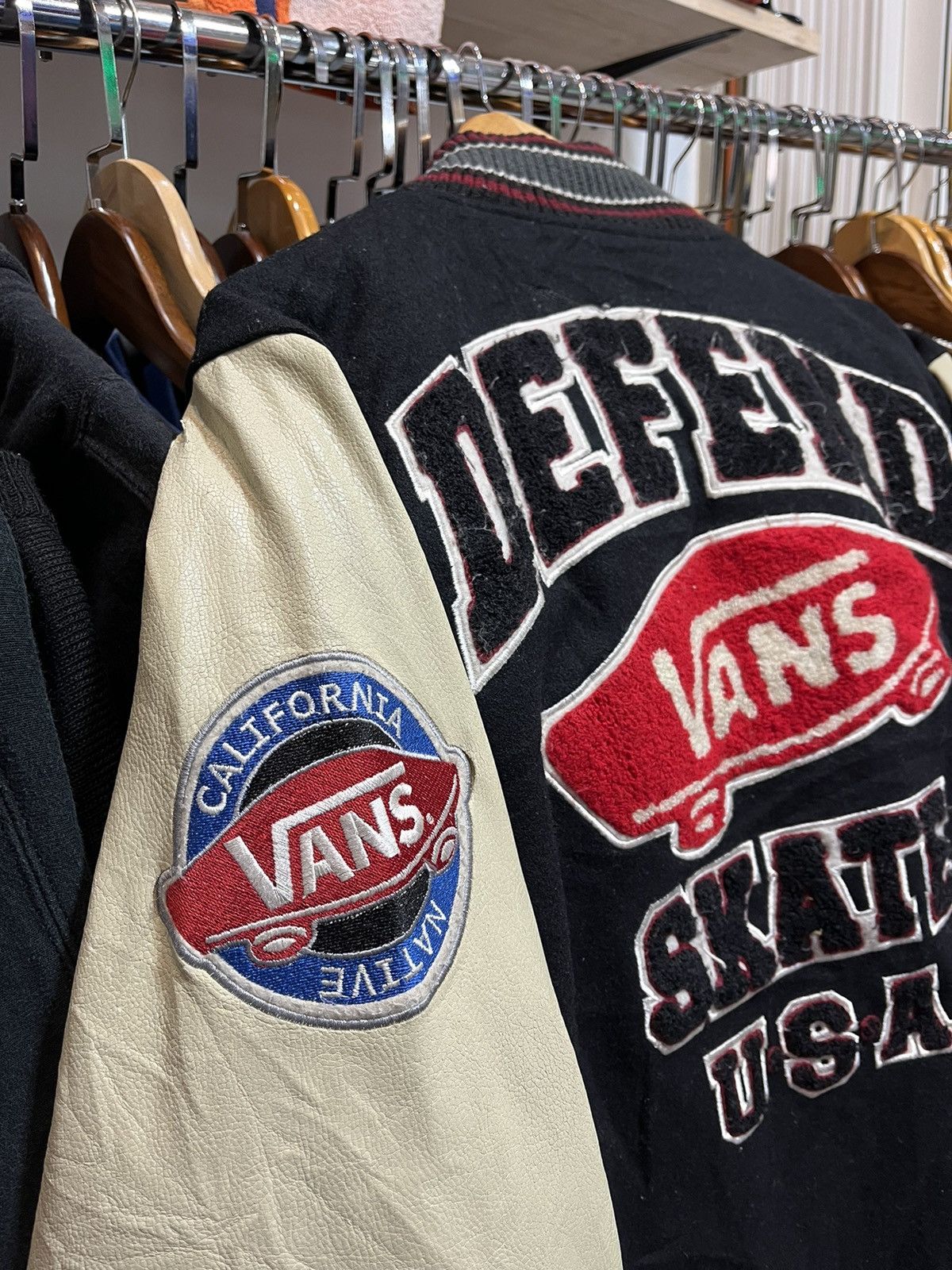 Vans × Vintage Grail Vans Defend Skate USA Varsity Jacket Size US L / EU 52-54 / 3 - 3 Thumbnail