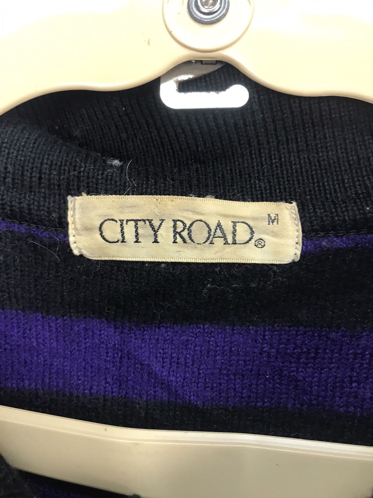 Japanese Brand × Vintage Vintage stripe polos sweatshirt by city road Size US S / EU 44-46 / 1 - 3 Thumbnail