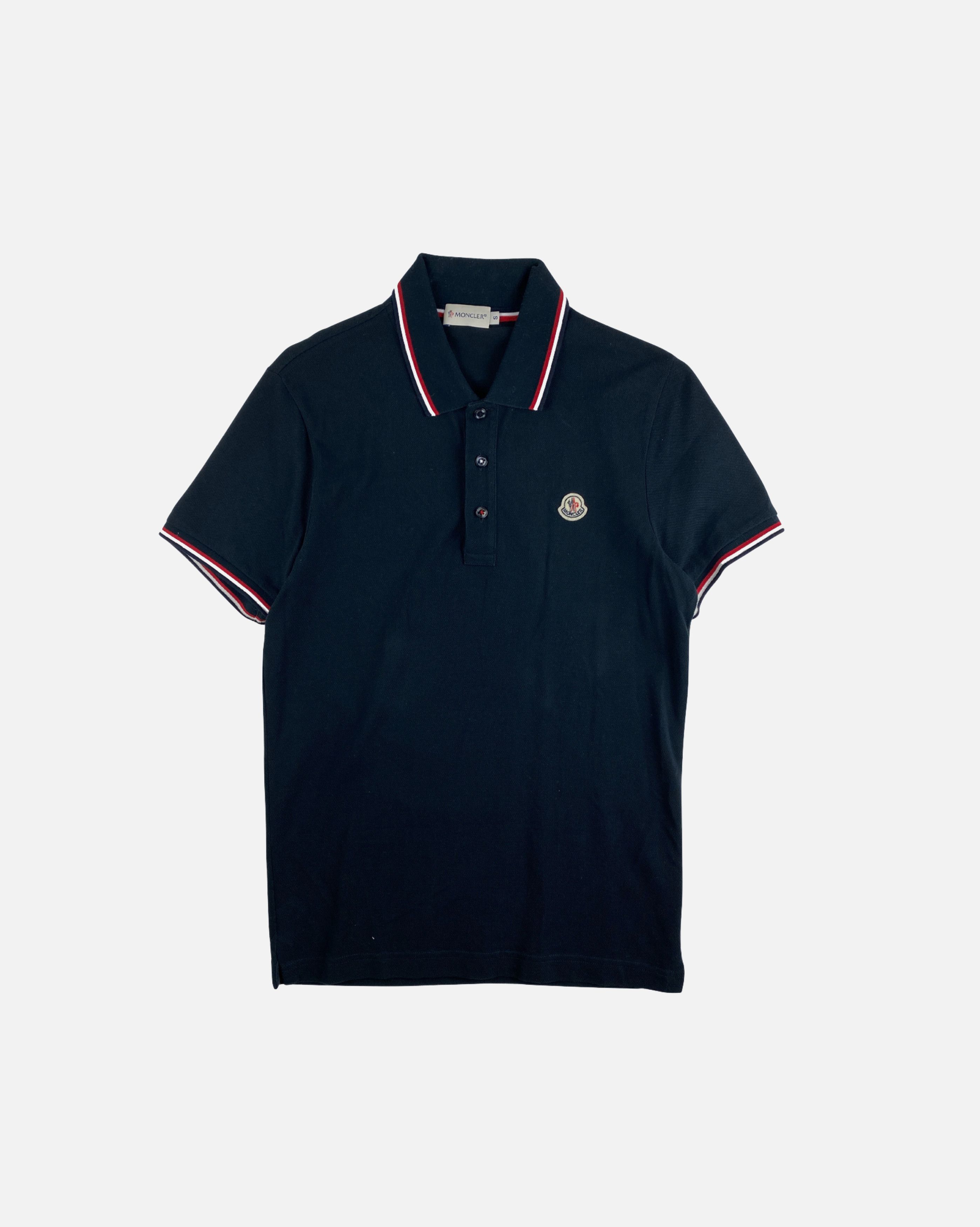 Image of Moncler Navy Maglia Polo Manica Corta Polo Shirt, Men's (Size Small)