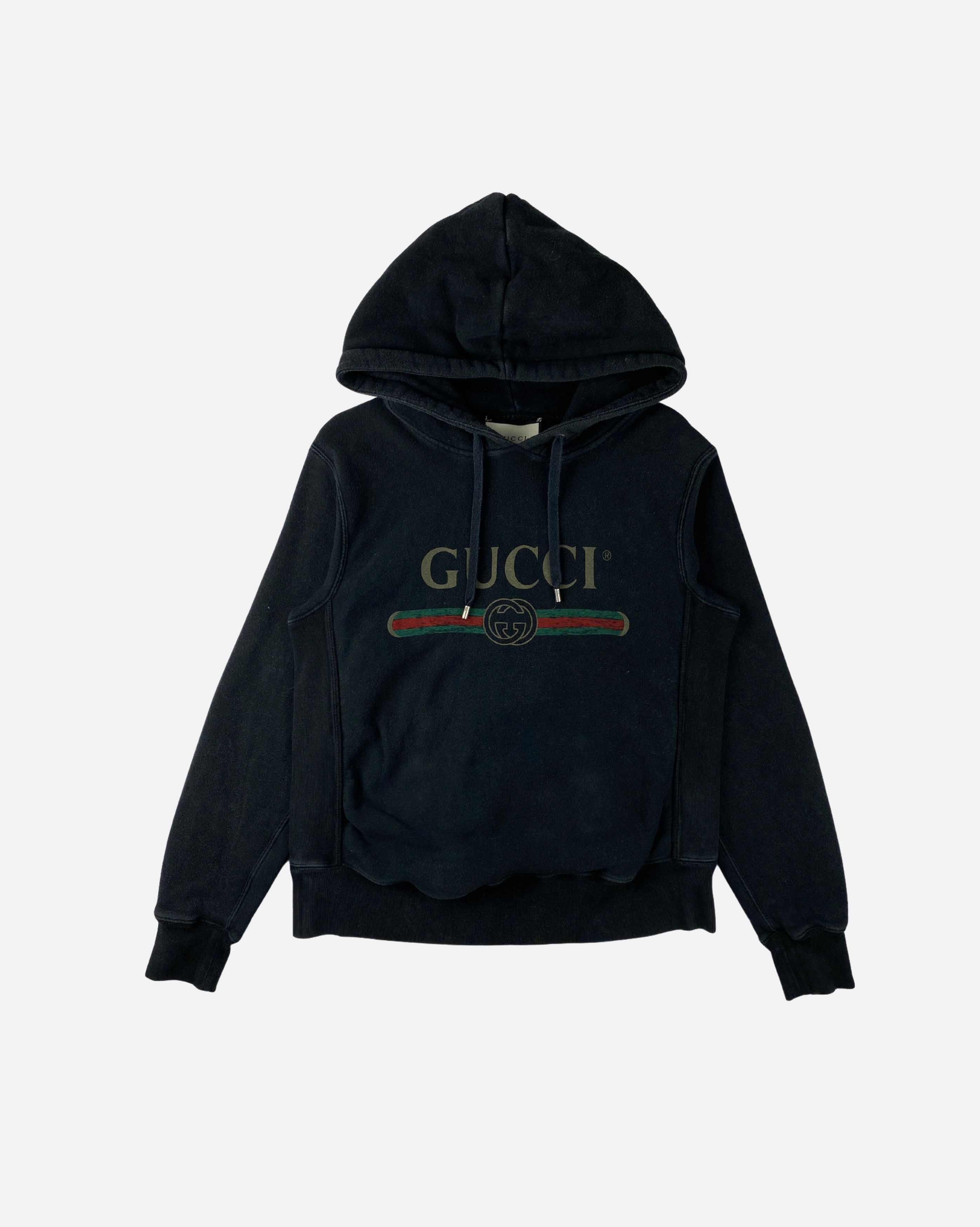 image of Gucci "fake Logo" Hoodie in Black, Men's (Size Small)