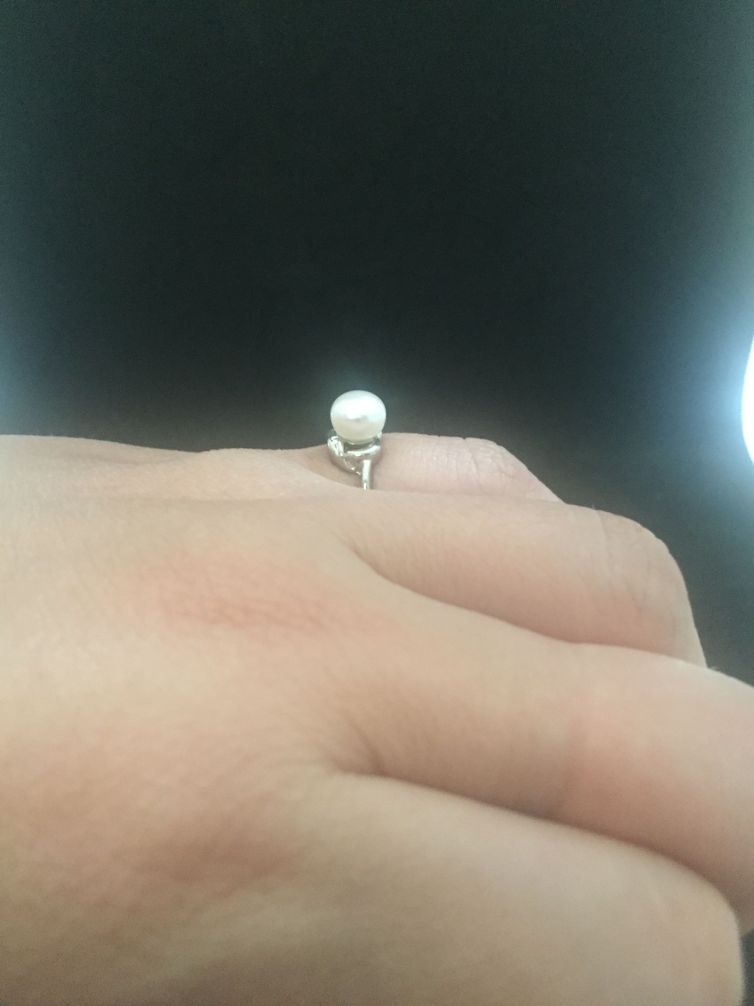 Designer × Jewelry × Vintage White Freshwater Pearl Ring - US Size 6.25 Size ONE SIZE - 5 Thumbnail