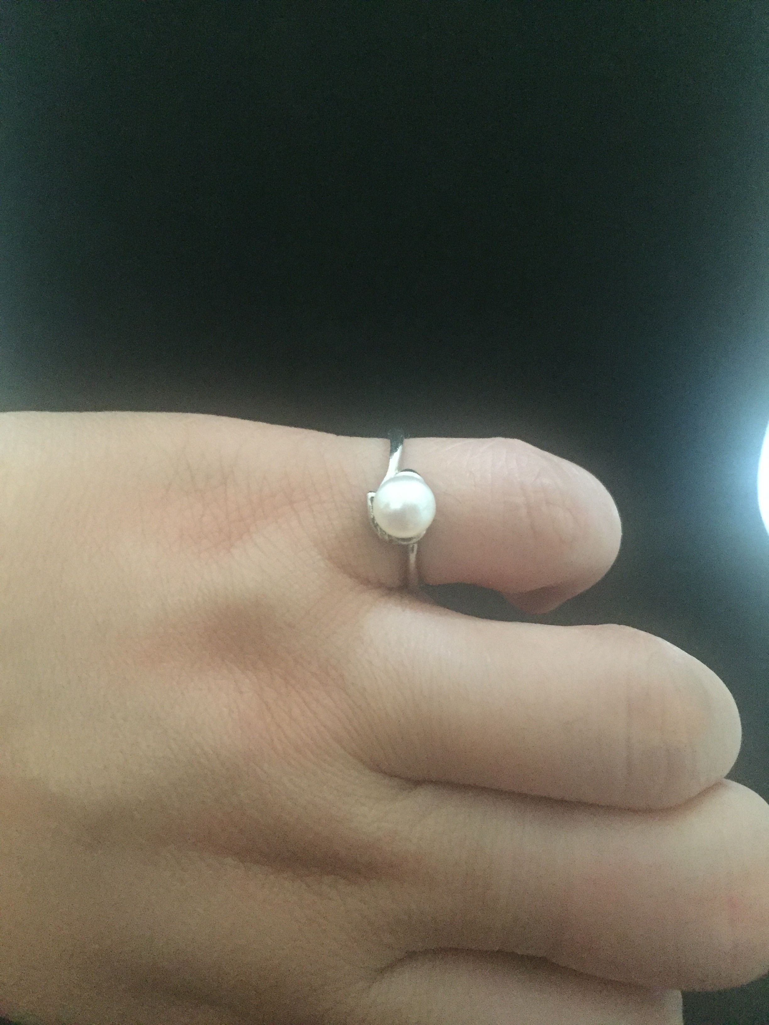 Designer × Jewelry × Vintage White Freshwater Pearl Ring - US Size 6.25 Size ONE SIZE - 4 Thumbnail