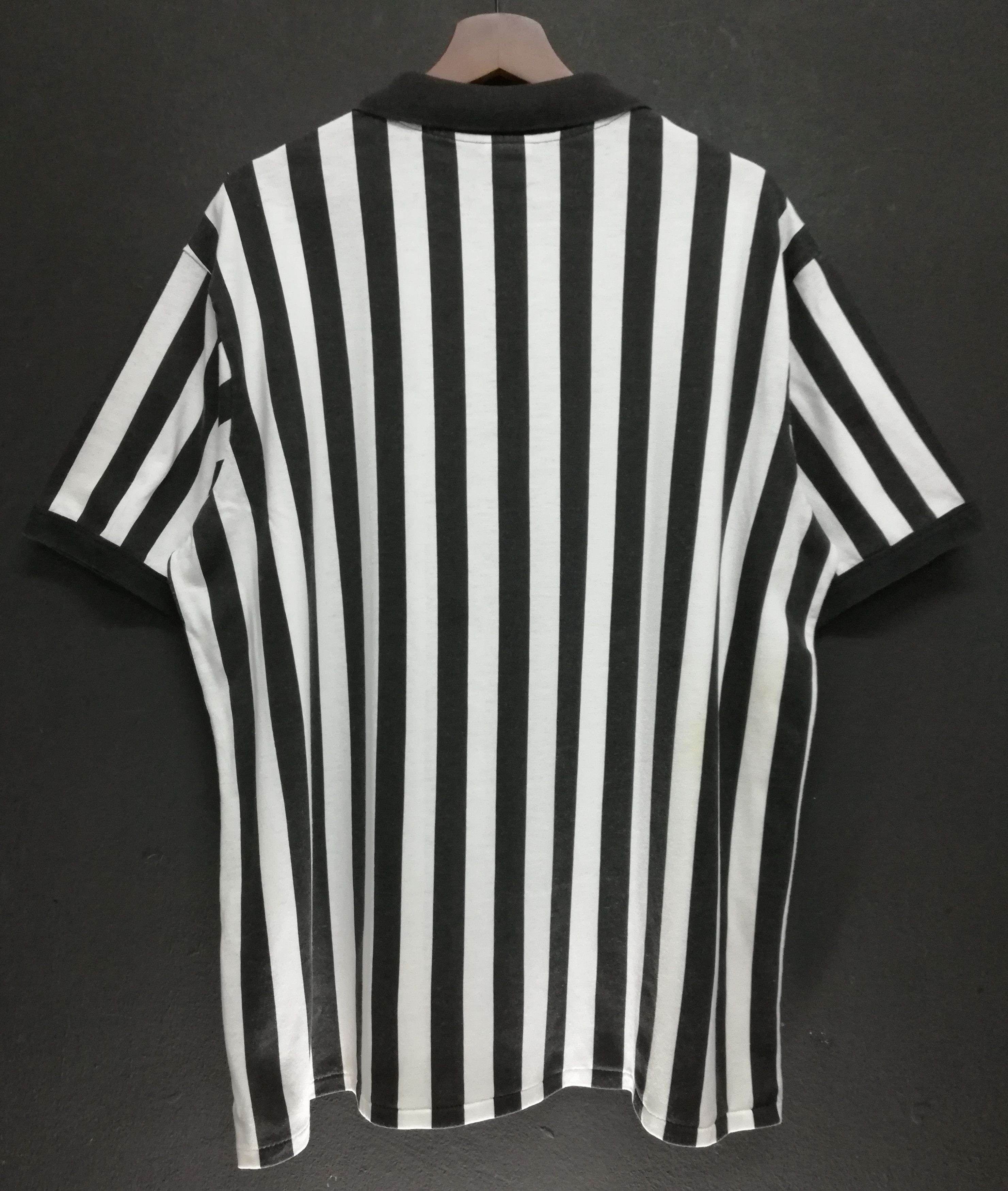 Majestic × Vintage 🔥Basketball Striped Referee Quarter Zip Up Collar Shirt🔥 Size US XXL / EU 58 / 5 - 12 Thumbnail