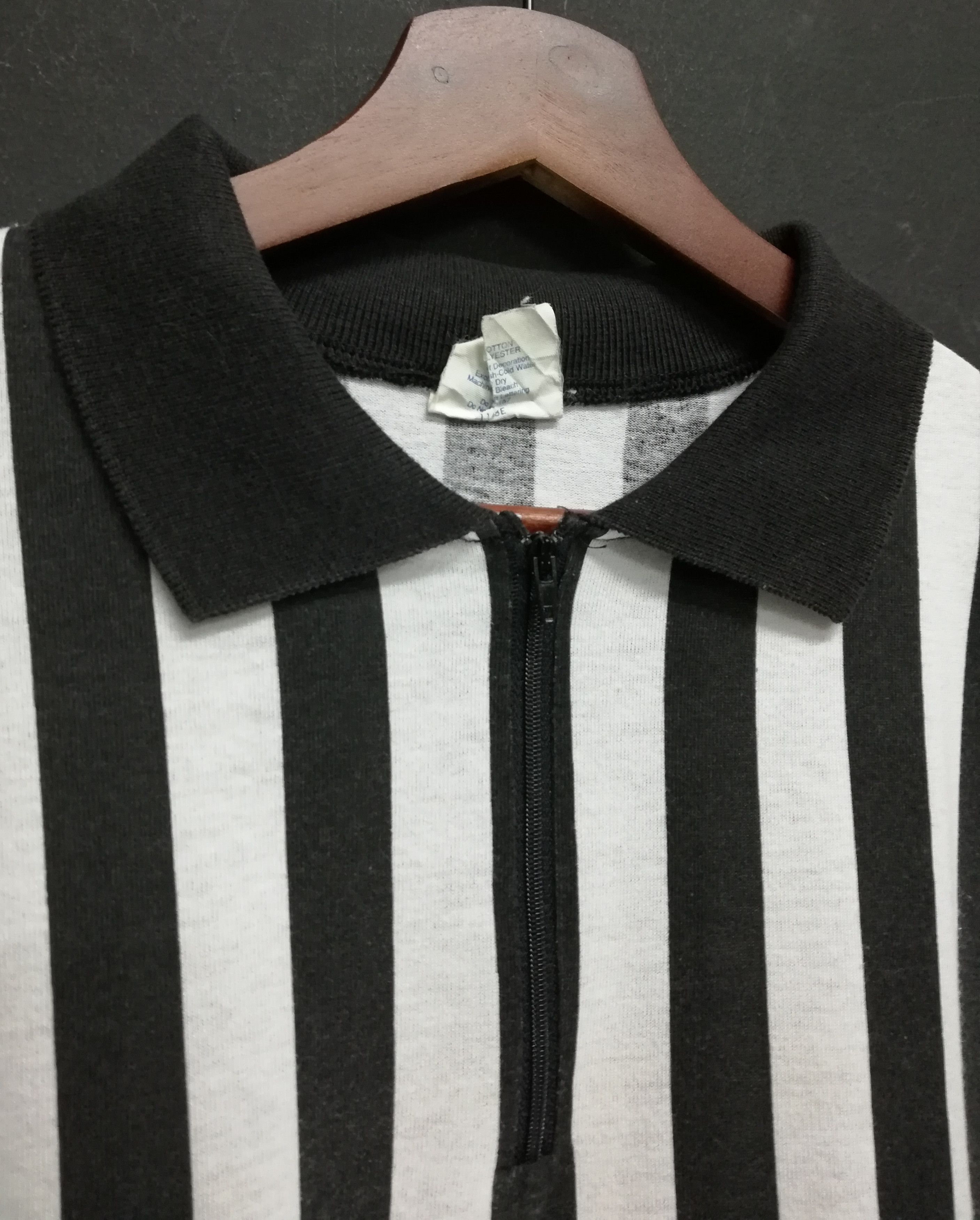 Majestic × Vintage 🔥Basketball Striped Referee Quarter Zip Up Collar Shirt🔥 Size US XXL / EU 58 / 5 - 5 Thumbnail