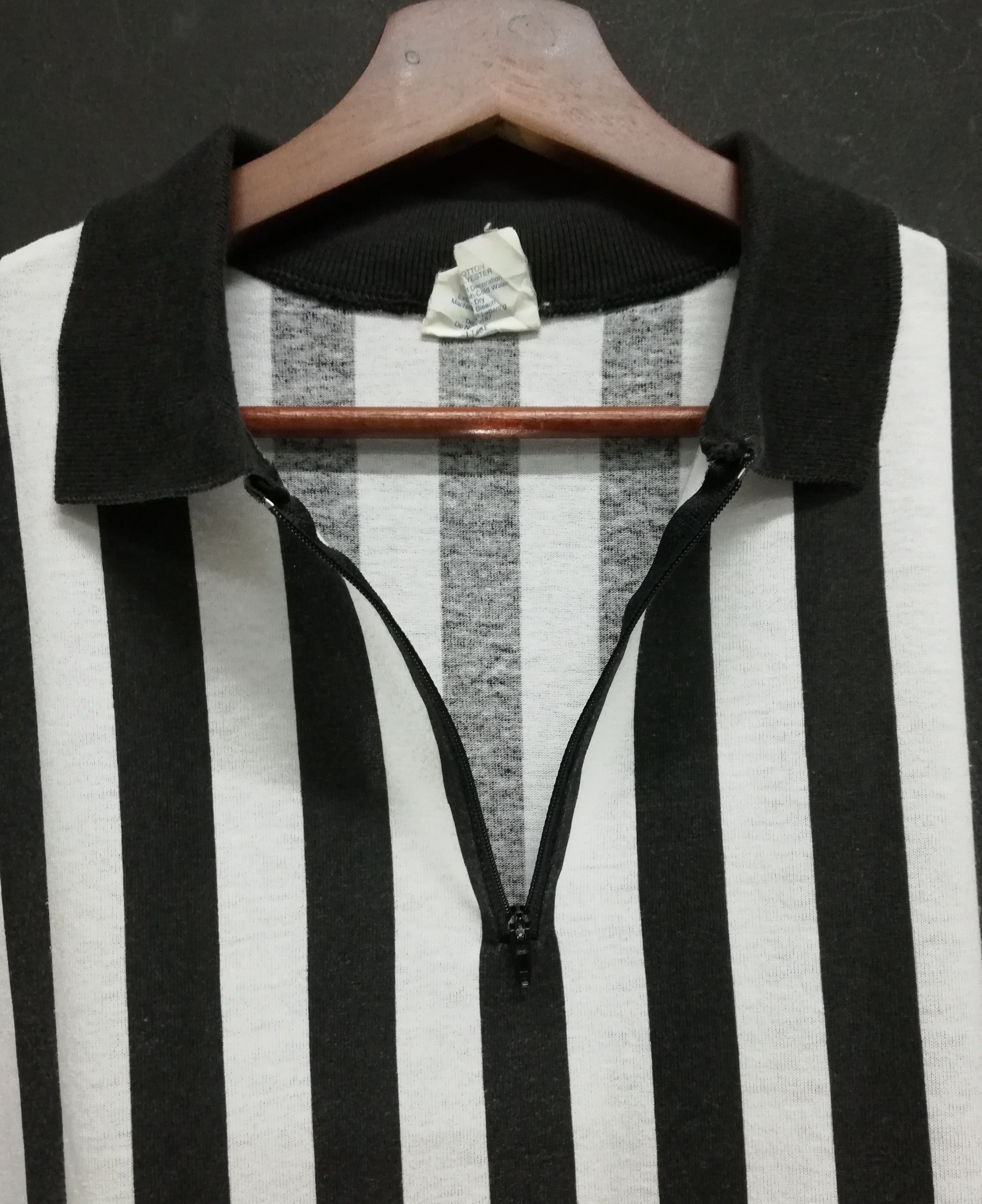 Majestic × Vintage 🔥Basketball Striped Referee Quarter Zip Up Collar Shirt🔥 Size US XXL / EU 58 / 5 - 6 Thumbnail