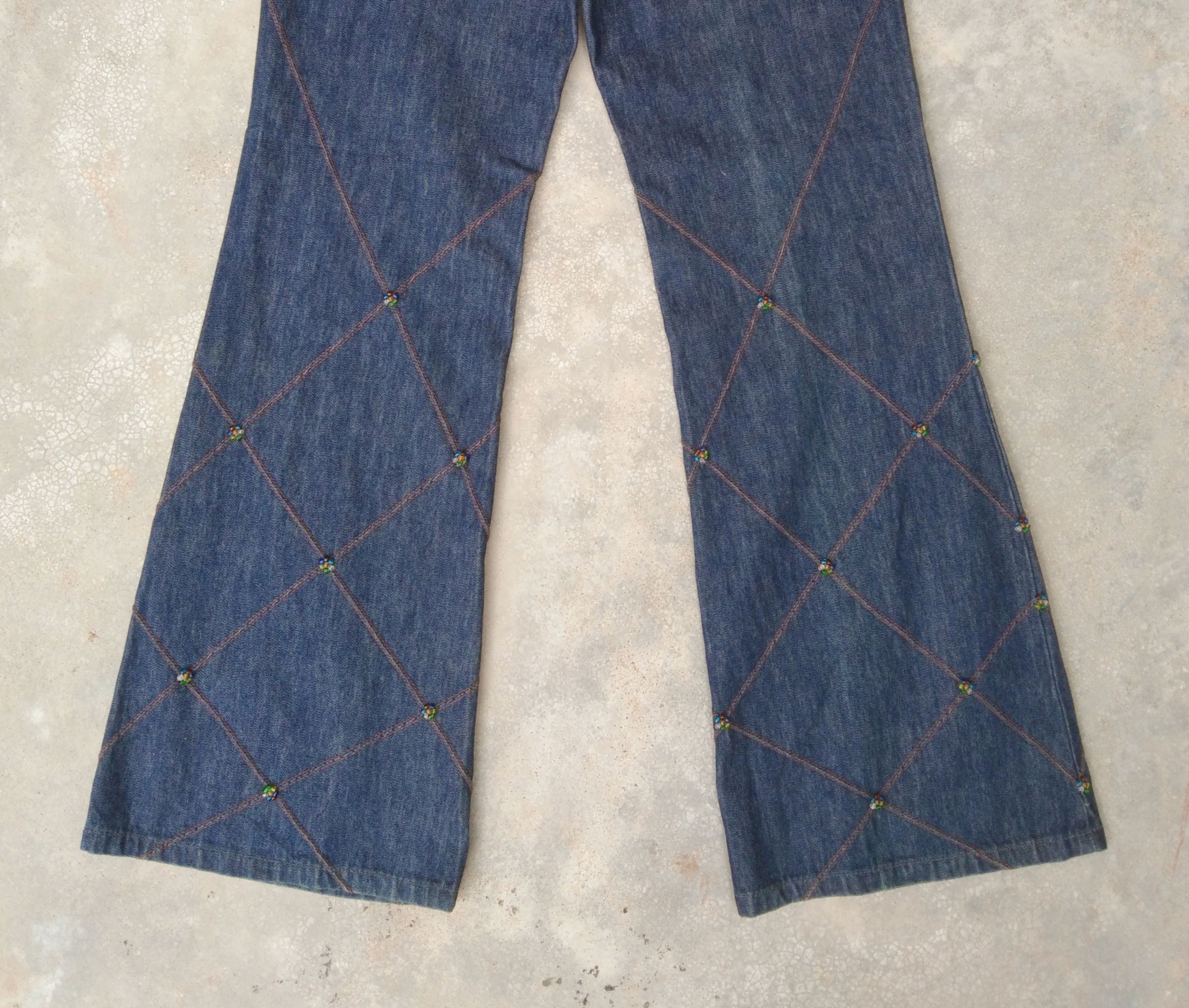 Japanese Brand Vintage Flared Jeans 27x31 Size US 27 - 3 Thumbnail