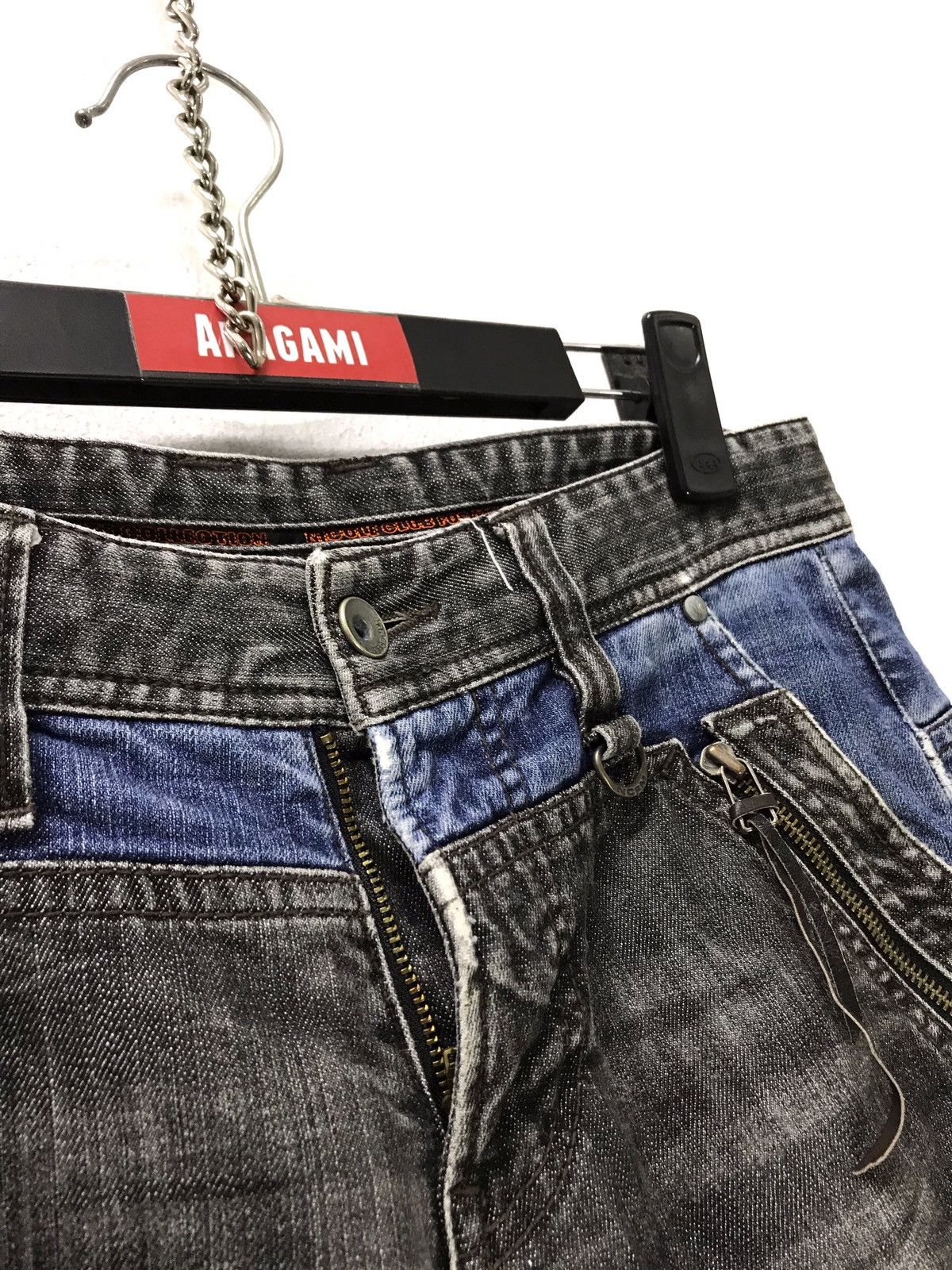 Japanese Brand Flare Jeans Nicole Club Multipocket Denim Two Tone 3🟦3 Size US 29 - 4 Thumbnail