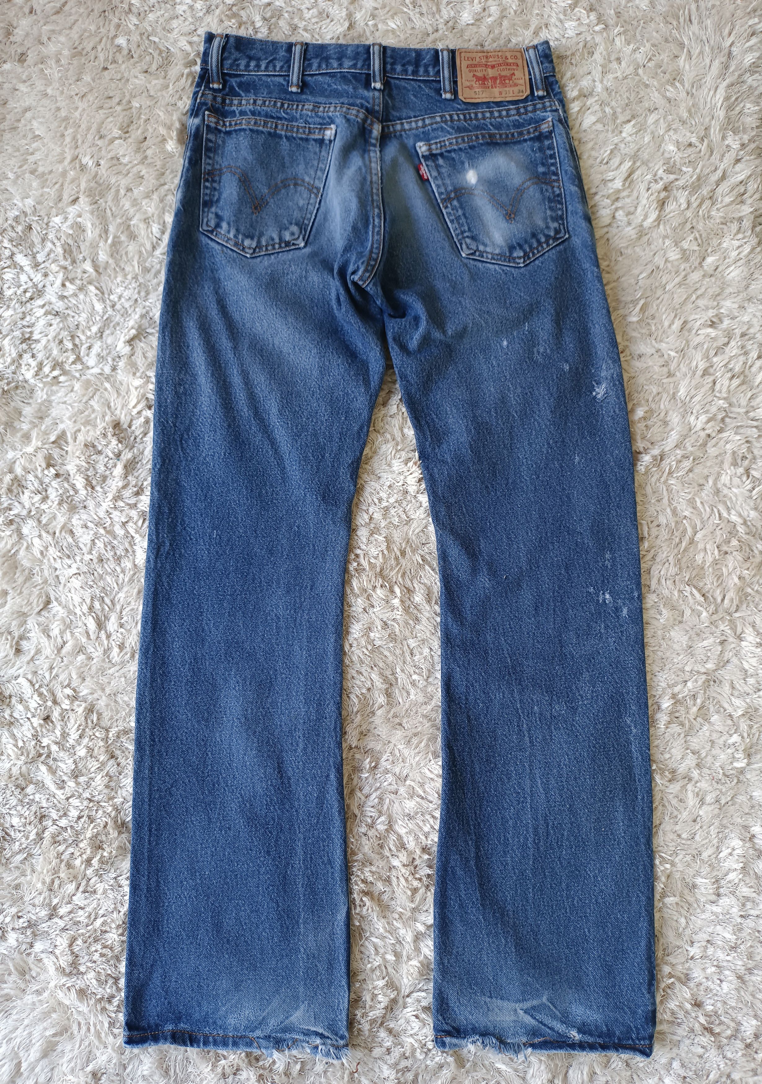 Levi's Vintage Clothing × Vintage Vintage 90's Levi's 517 Bootcut Distressed Jeans Size US 31 - 2 Thumbnail