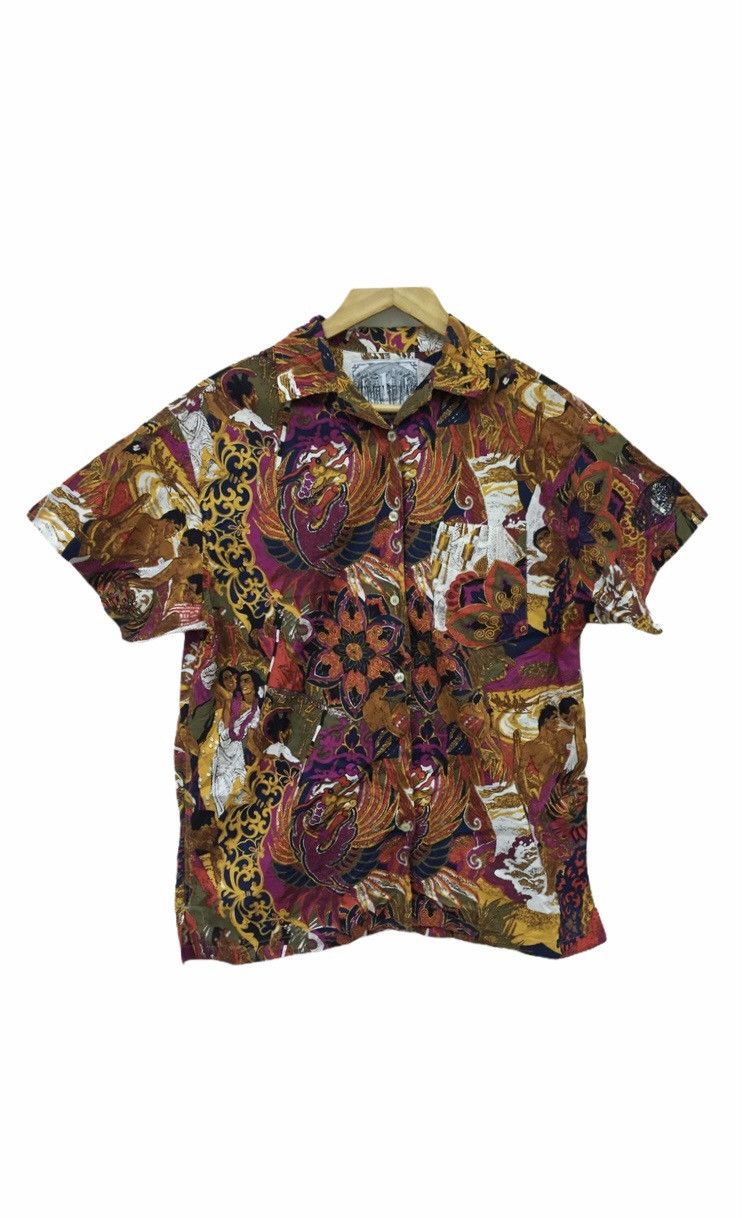 Gianfranco Ferre 90's American native Hawaiian Fullprint Size L / US 10 / IT 46 - 1 Thumbnail