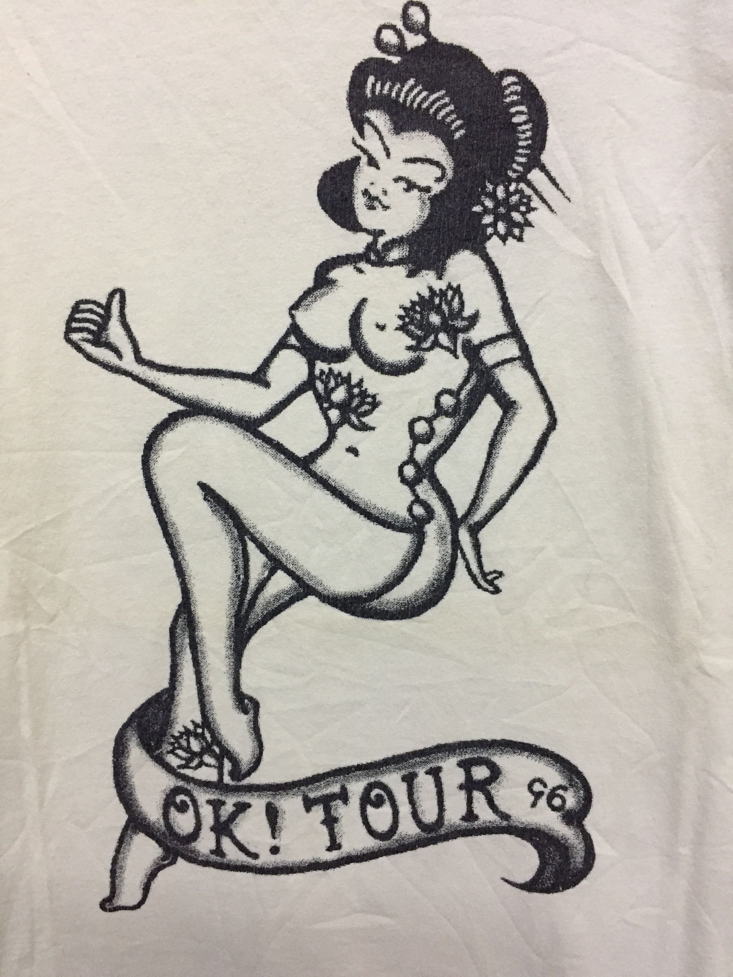 Vintage 1996 Geisha Ok Tour tattoo pin up girl Hanes tee Size US S / EU 44-46 / 1 - 5 Thumbnail