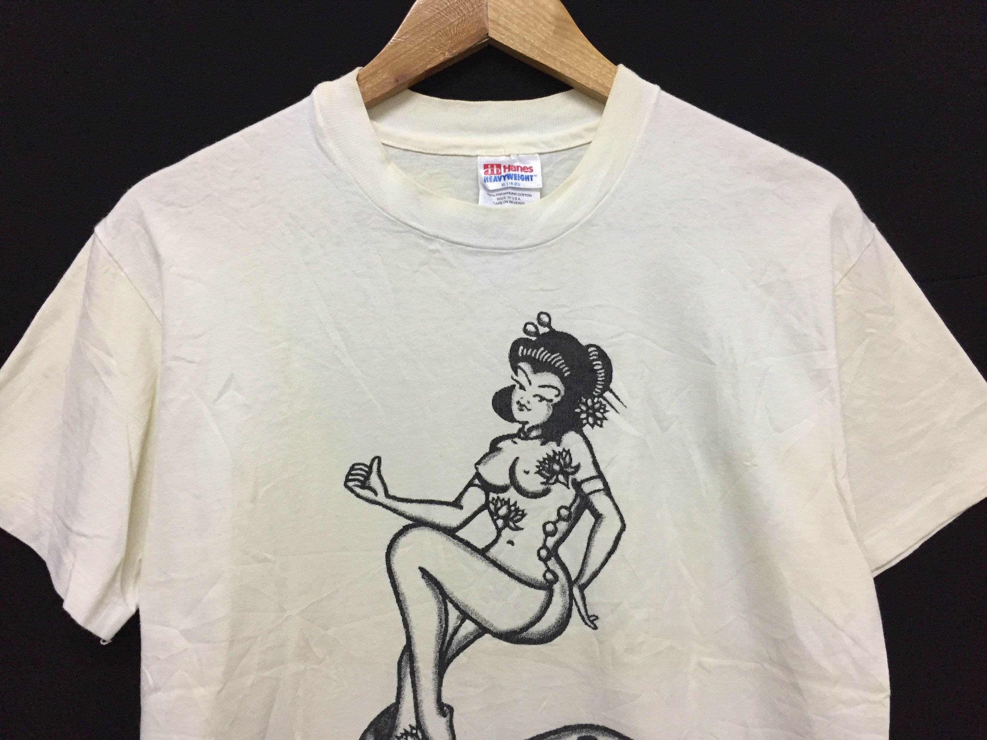 Vintage 1996 Geisha Ok Tour tattoo pin up girl Hanes tee Size US S / EU 44-46 / 1 - 3 Thumbnail