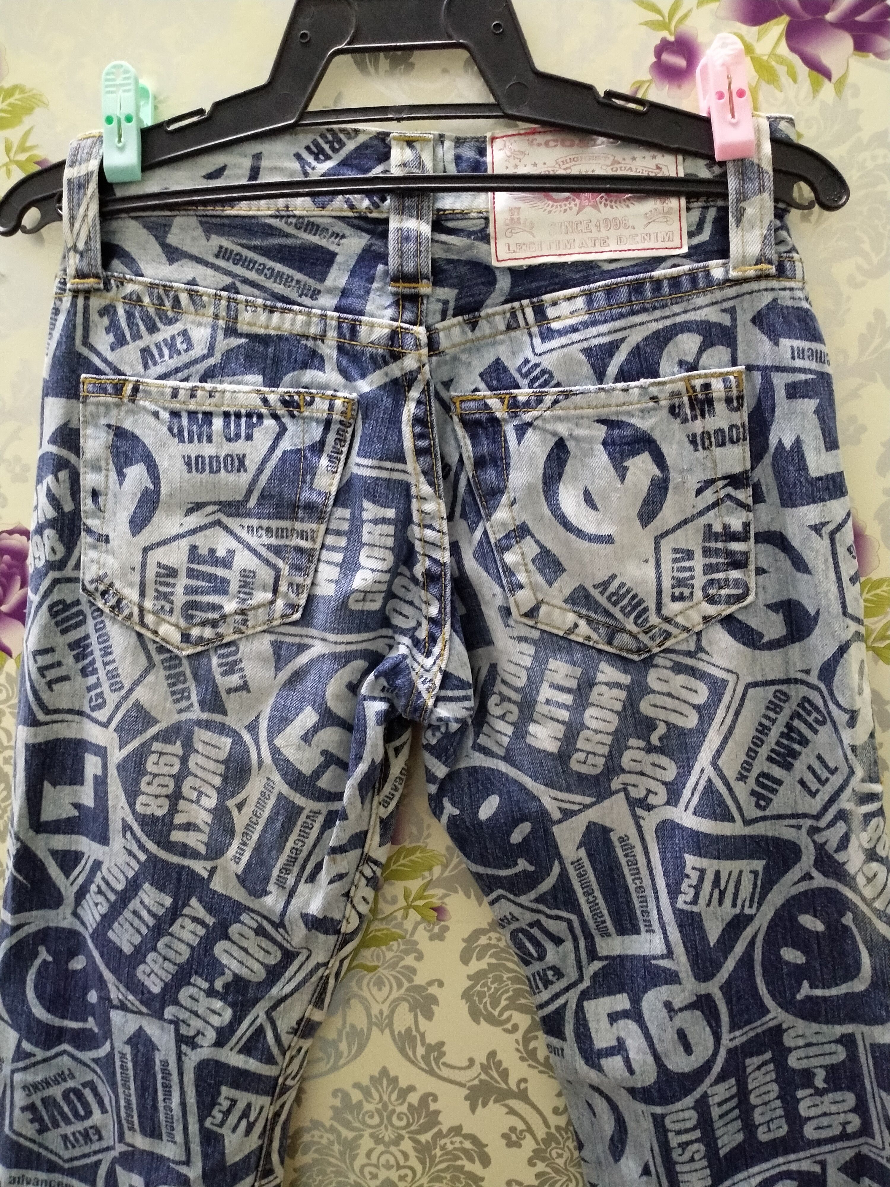 Hysteric Glamour NEED GONE NOW...CO&LU ALLOVER PRINT STAIGHT JEANS Size US 30 / EU 46 - 10 Thumbnail