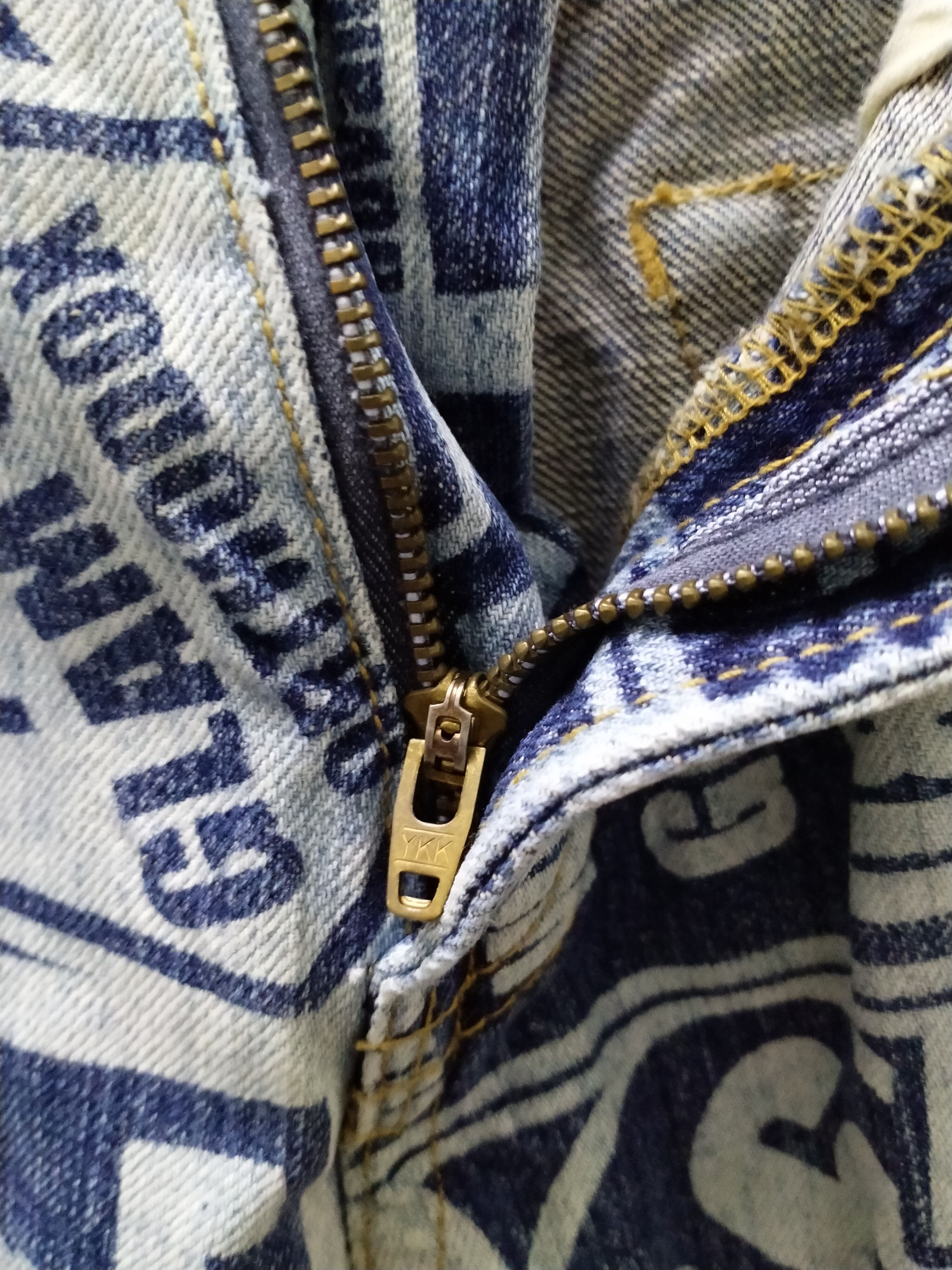Hysteric Glamour NEED GONE NOW...CO&LU ALLOVER PRINT STAIGHT JEANS Size US 30 / EU 46 - 8 Thumbnail