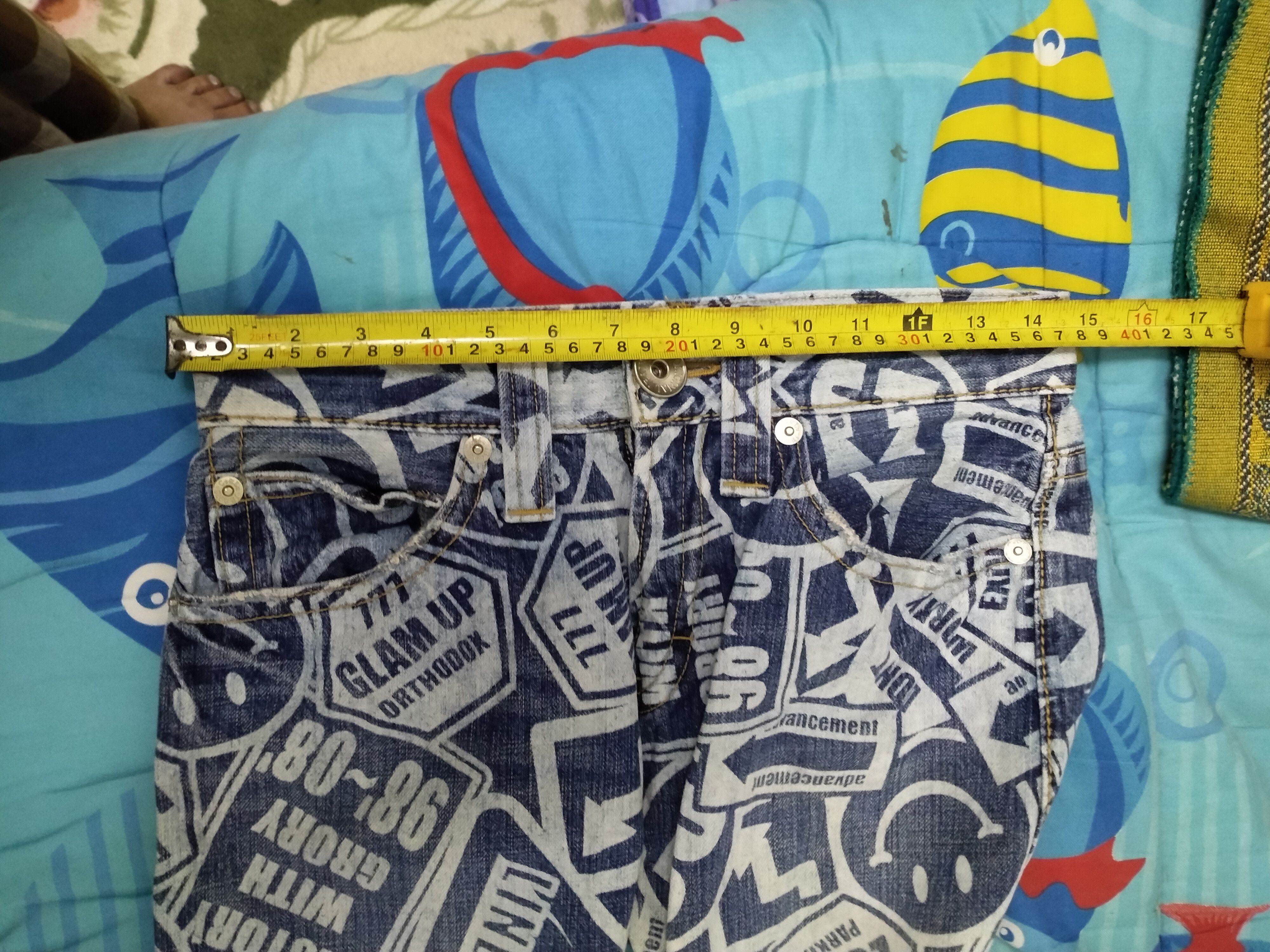 Hysteric Glamour NEED GONE NOW...CO&LU ALLOVER PRINT STAIGHT JEANS Size US 30 / EU 46 - 19 Thumbnail
