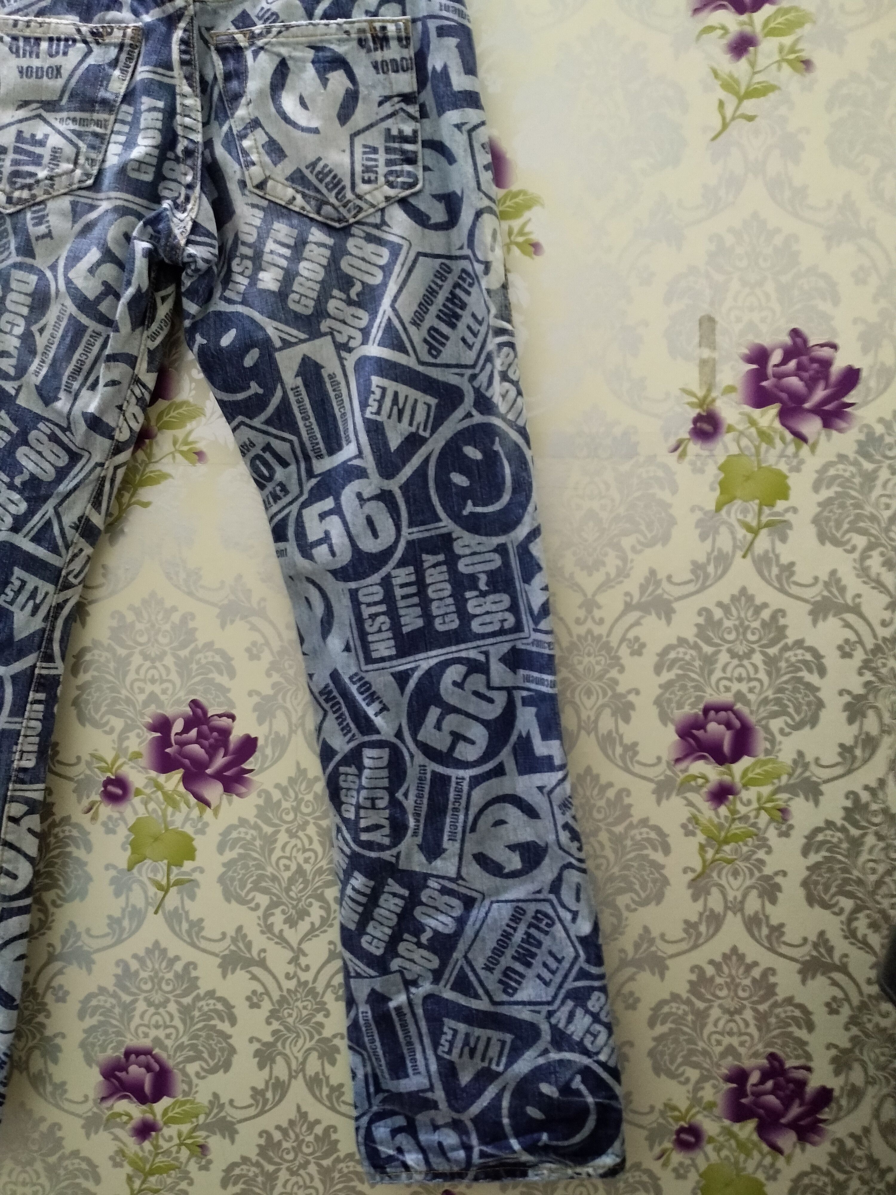 Hysteric Glamour NEED GONE NOW...CO&LU ALLOVER PRINT STAIGHT JEANS Size US 30 / EU 46 - 13 Thumbnail