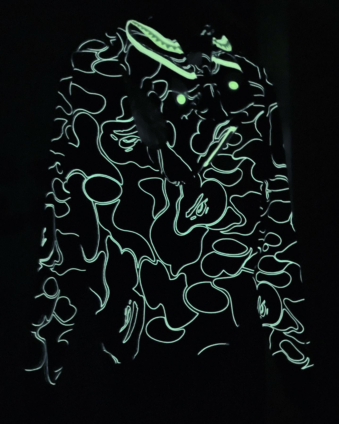 Bape BAPE TEXT CODE CAMO SHARK FULL ZIP HOODIE Size US M / EU 48-50 / 2 - 2 Thumbnail