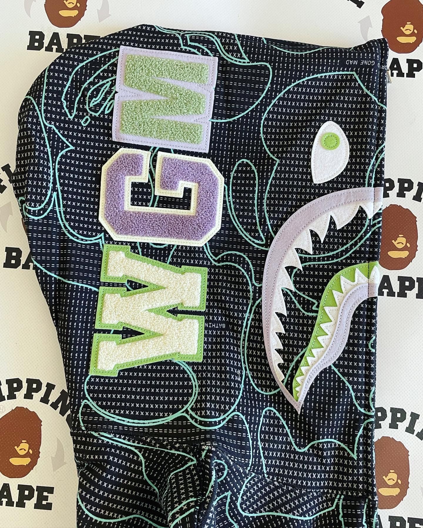 Bape BAPE TEXT CODE CAMO SHARK FULL ZIP HOODIE Size US M / EU 48-50 / 2 - 5 Thumbnail