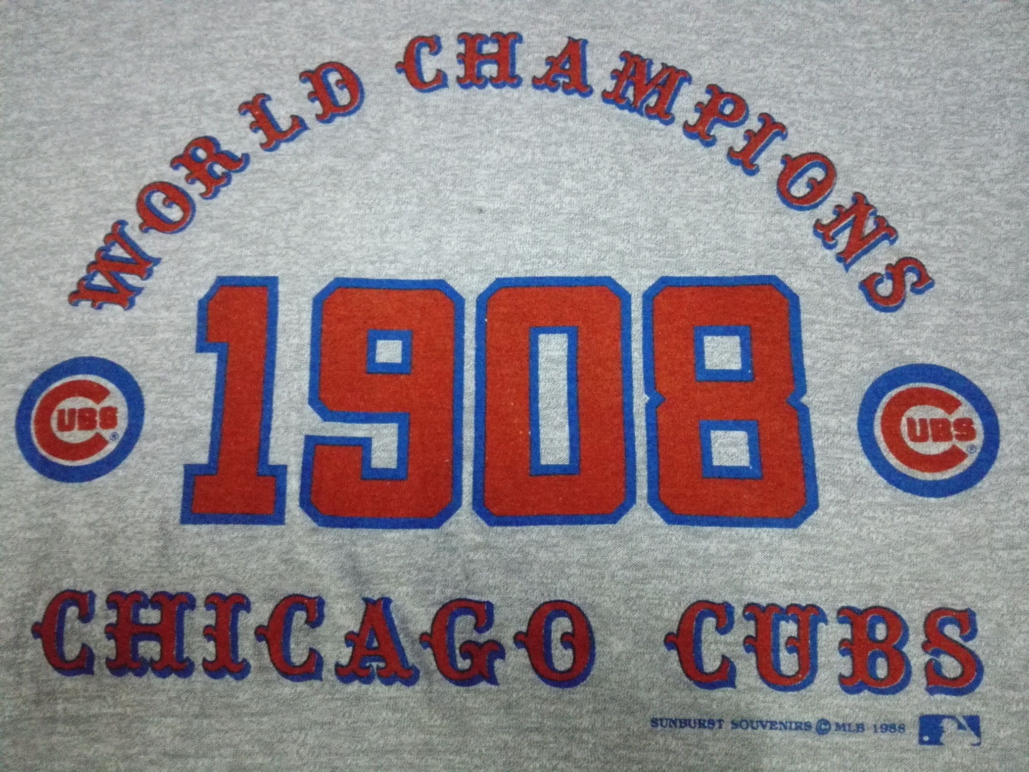 Vintage 80s 1988 CHICAGO CUBS Mlb Baseball Tee 50/50 Size US M / EU 48-50 / 2 - 2 Thumbnail