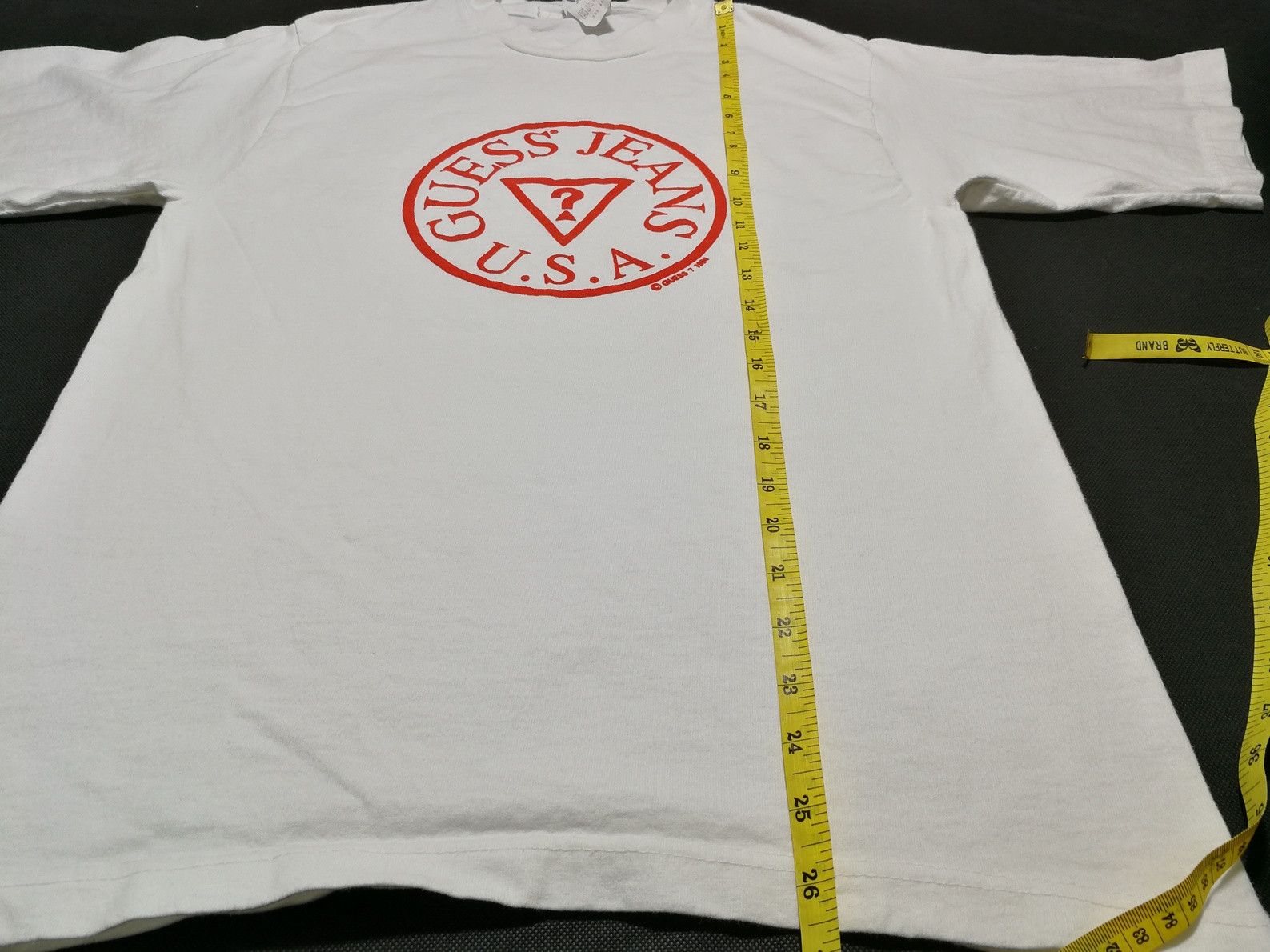Guess Vintage 90s Guess Jeans USA 1994 Big Logo Tee Size US S / EU 44-46 / 1 - 7 Thumbnail