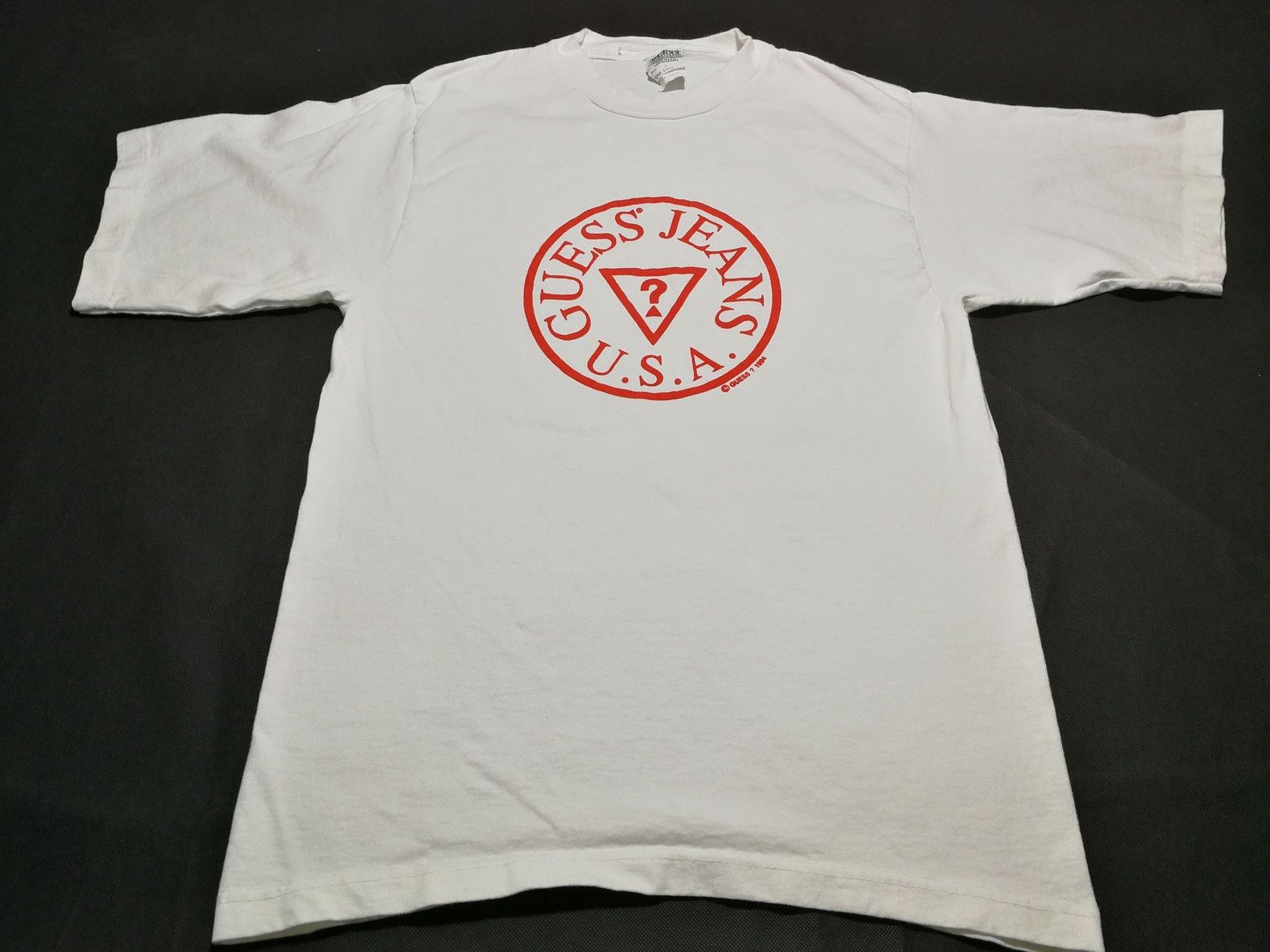 Guess Vintage 90s Guess Jeans USA 1994 Big Logo Tee Size US S / EU 44-46 / 1 - 1 Thumbnail