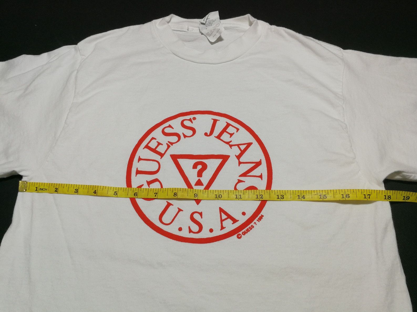 Guess Vintage 90s Guess Jeans USA 1994 Big Logo Tee Size US S / EU 44-46 / 1 - 6 Thumbnail