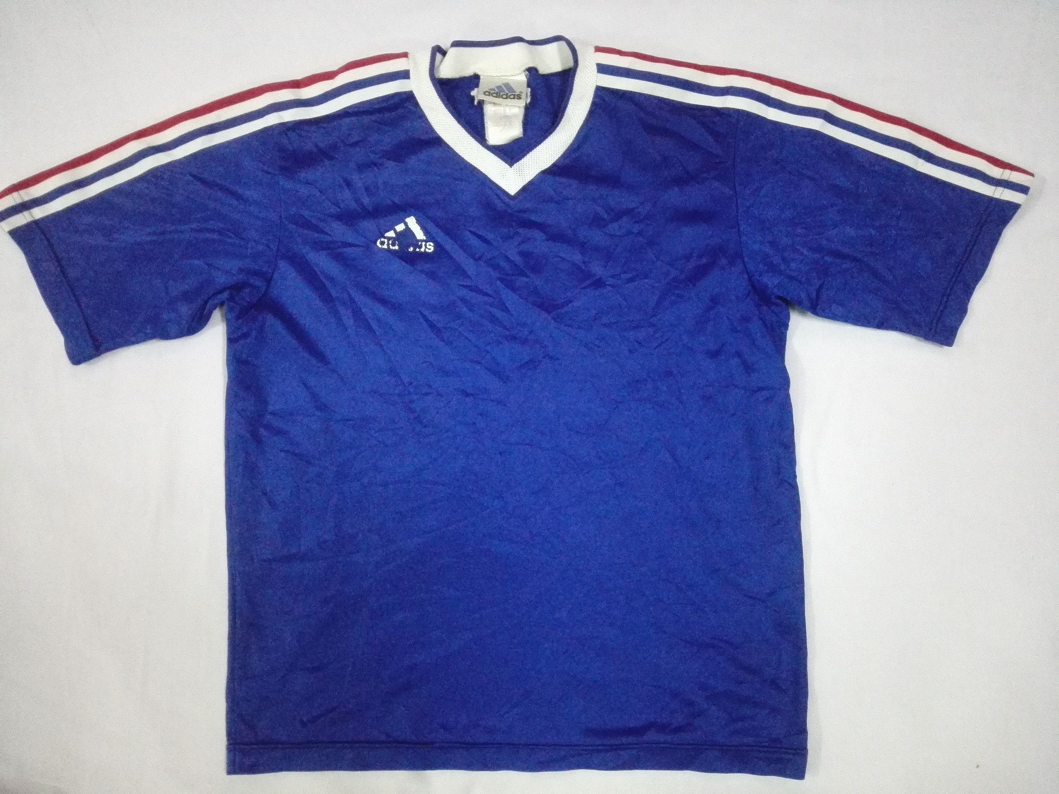 Adidas Vintage 1990s Adidas Equipment Trikot Jersey Three Stripes Size US M / EU 48-50 / 2 - 1 Thumbnail